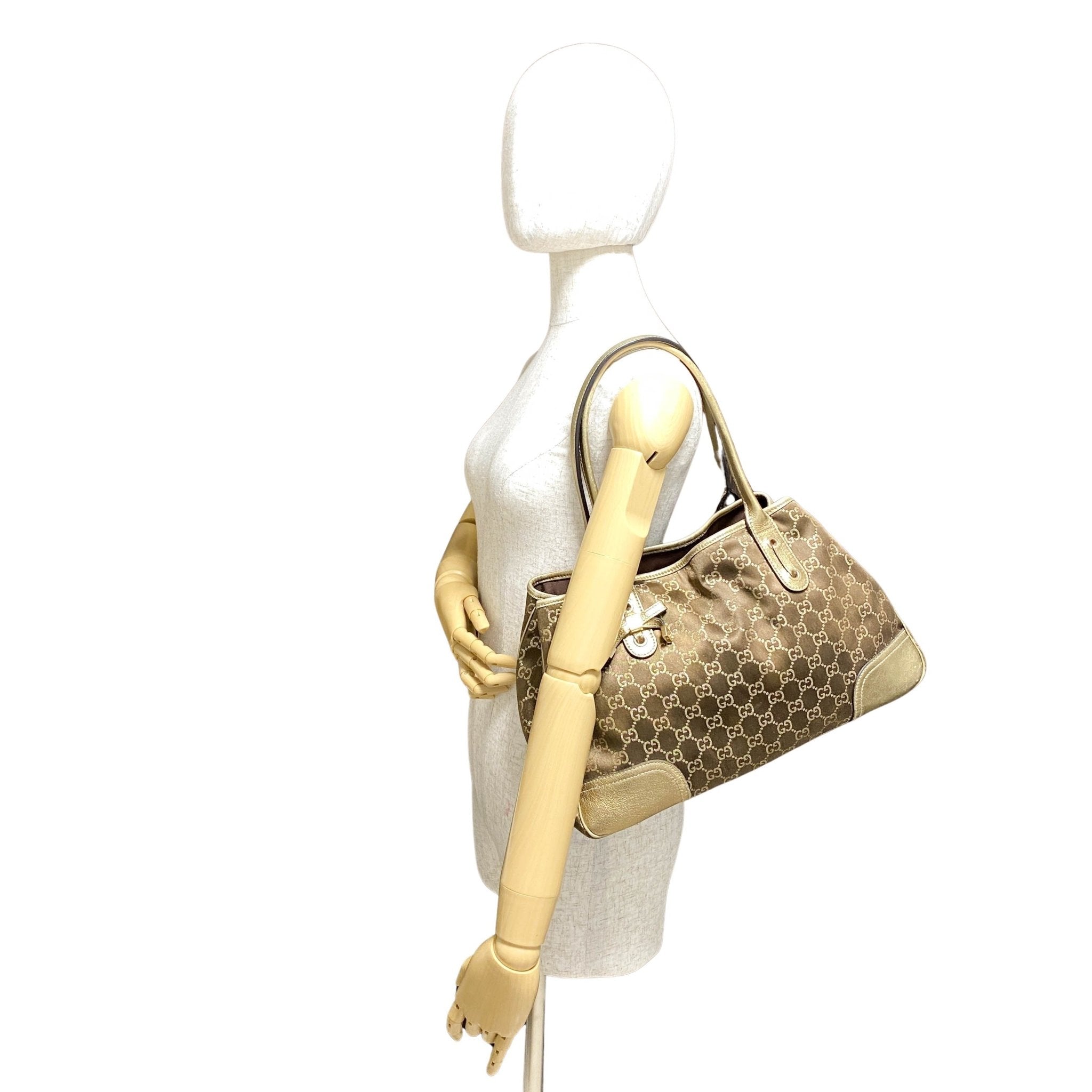 GUCCI GG Canvas Gold/Brown Leather Totes, in , Sold by HIVE PRELOVED - Totes, ,