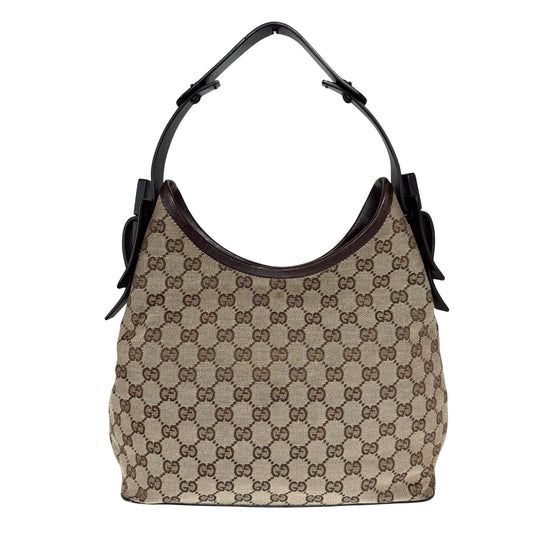 GUCCI GG Canvas Hobo Brown Shoulder Bag, in , Sold by HIVE PRELOVED - Shoulder Bags, ,