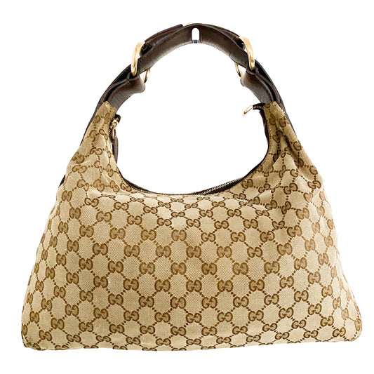 GUCCI GG Canvas Hobo Shoulder Bag, Cotton Canvas in Neutral, Sold by HIVE PRELOVED - Shoulder Bags, ,
