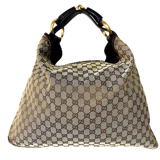 GUCCI GG Canvas Horsebit Hobo Bag, in , Sold by HIVE PRELOVED - Handle Bags, ,