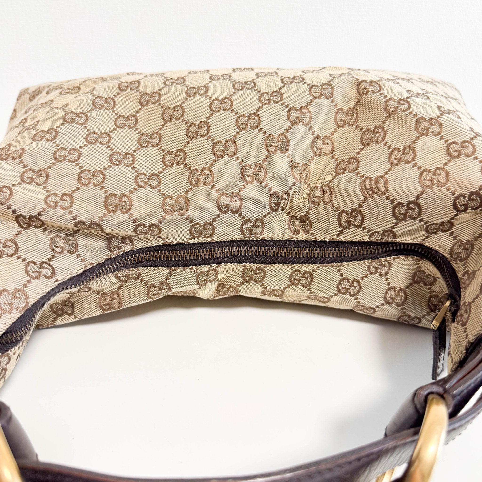 GUCCI GG Canvas Horsebit Hobo Bag, in , Sold by HIVE PRELOVED - Shoulder Bags, ,
