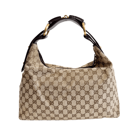 GUCCI GG Canvas Horsebit Hobo Bag, in , Sold by HIVE PRELOVED - Shoulder Bags, ,