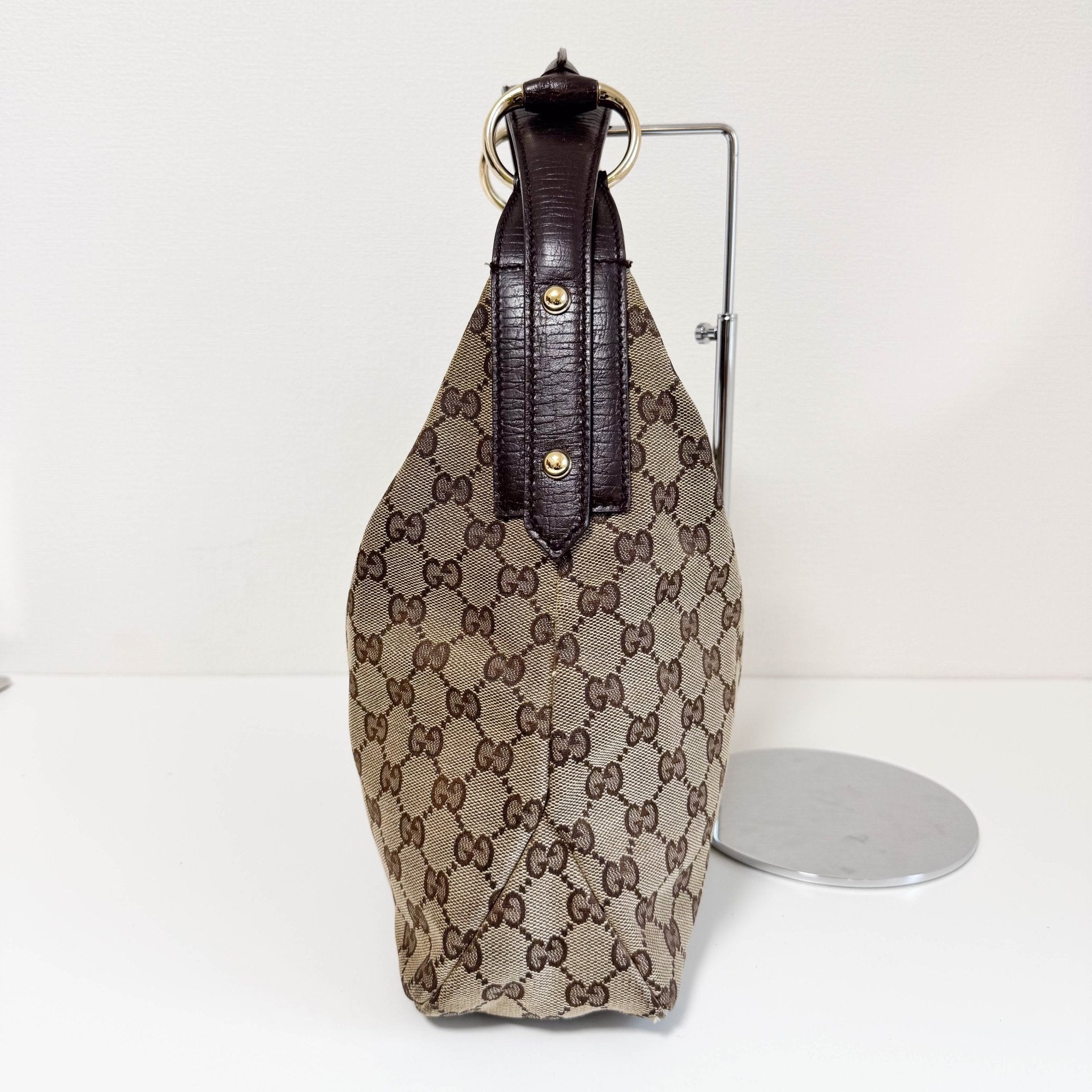 GUCCI GG Canvas Horsebit Hobo Bag, in , Sold by HIVE PRELOVED - Shoulder Bags, ,