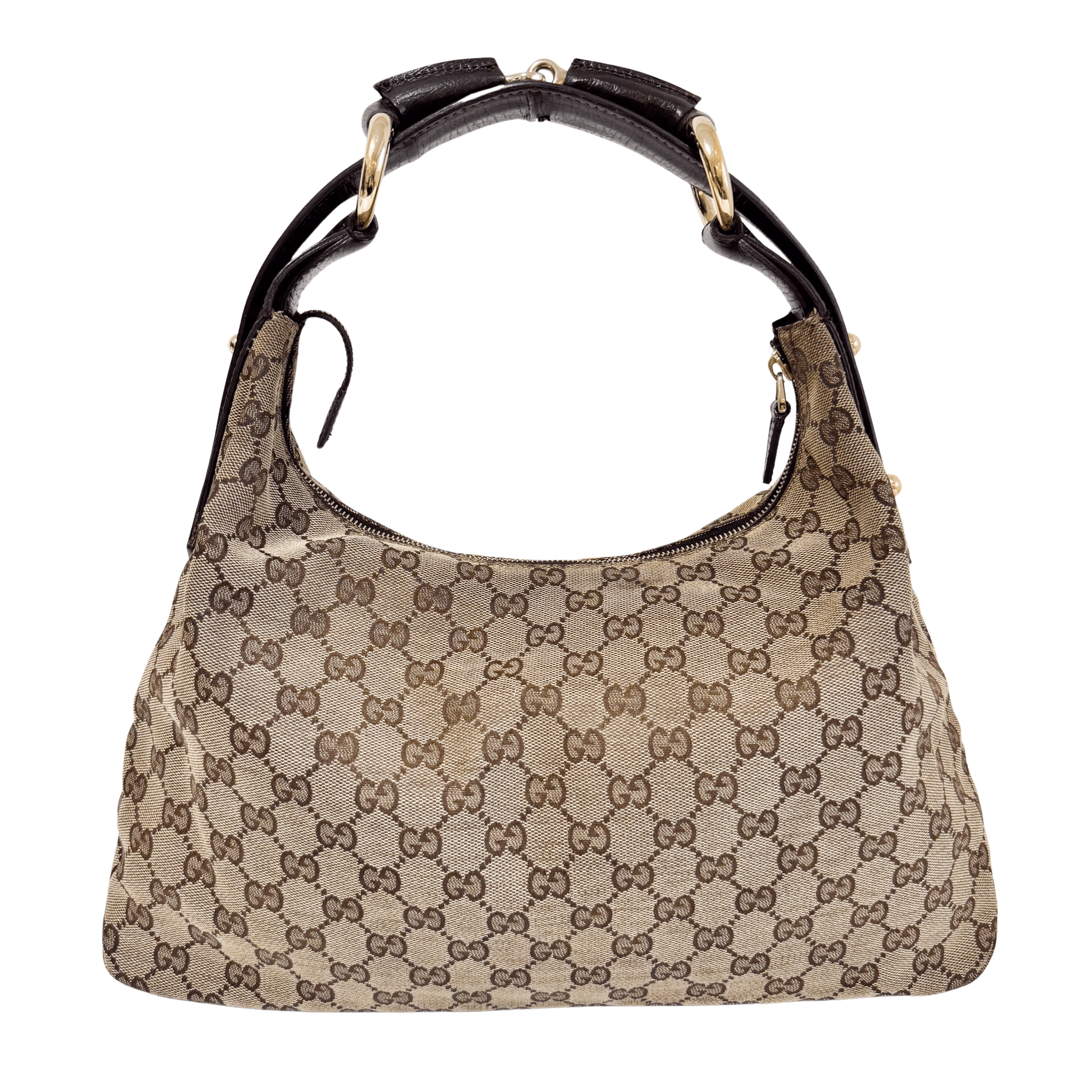 GUCCI GG Canvas Horsebit Hobo Bag, in , Sold by HIVE PRELOVED - Shoulder Bags, ,