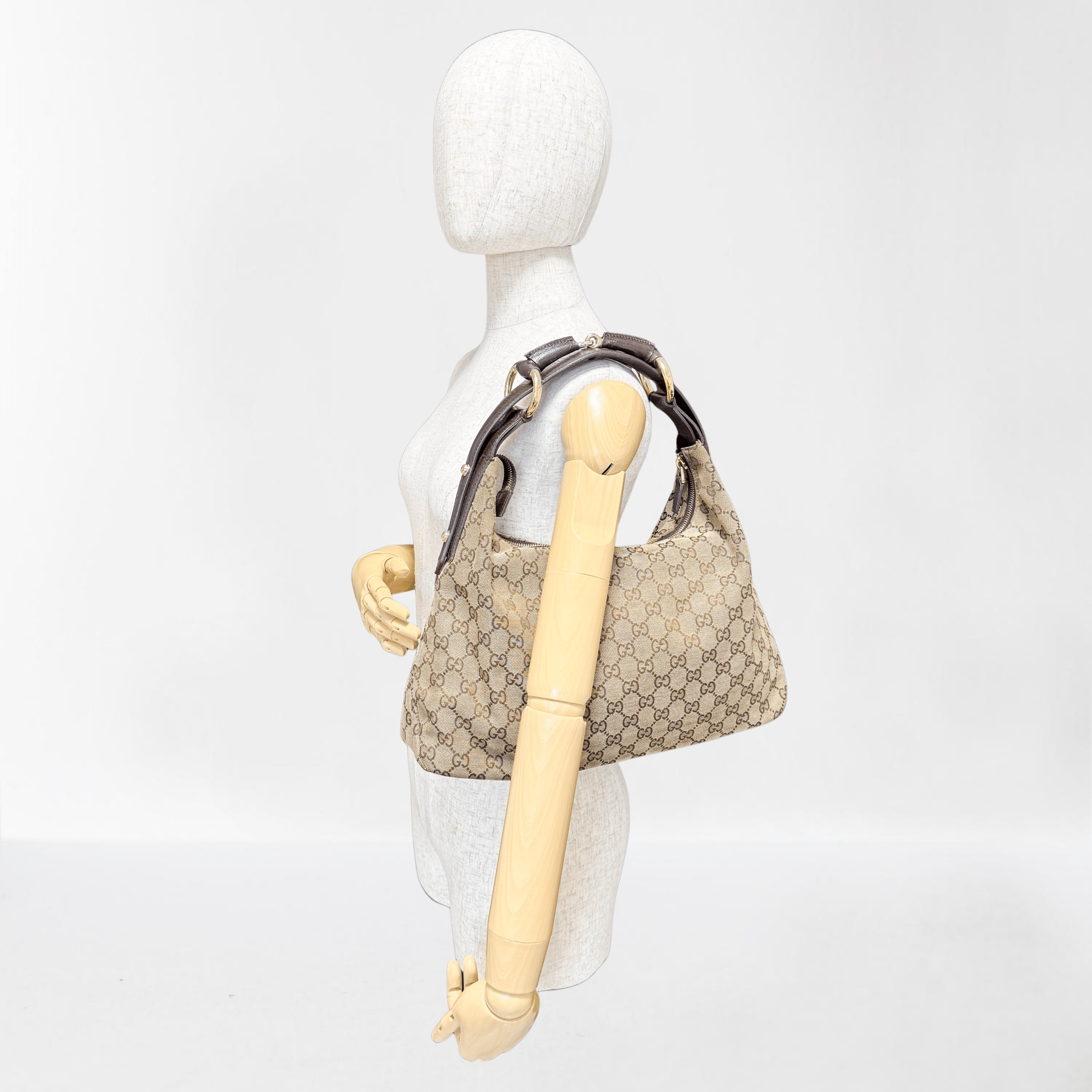 GUCCI GG Canvas Horsebit Hobo Bag, in , Sold by HIVE PRELOVED - Shoulder Bags, ,