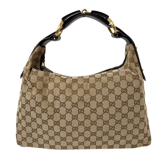 GUCCI GG Canvas Horsebit Hobo Shoulder Bag, in , Sold by HIVE PRELOVED - Shoulder Bags, ,