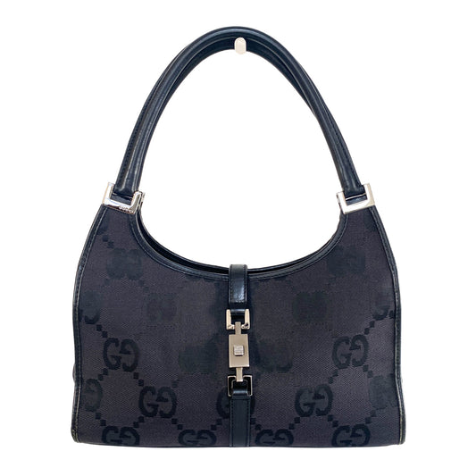 GUCCI GG Canvas Jackie, Cotton Canvas in Black, Sold by HIVE PRELOVED - Shoulder Bags, ,