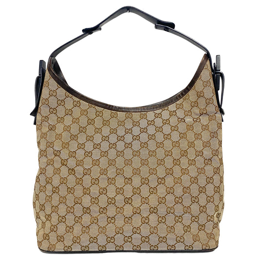 GUCCI GG Canvas Leather Belt Handle Hobo Shoulder Tote Bag, in , Sold by HIVE PRELOVED - Shoulder Bags, Totes,