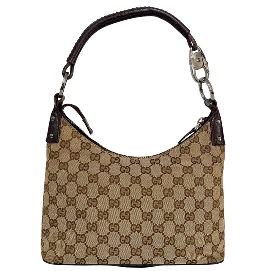 GUCCI GG Canvas Leather Handle Shoulder Bag, in , Sold by HIVE PRELOVED - Shoulder Bags, ,