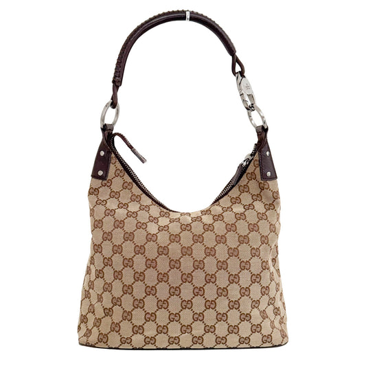 GUCCI GG Canvas Leather Handle Shoulder Bag, in , Sold by HIVE PRELOVED - Shoulder Bags, ,