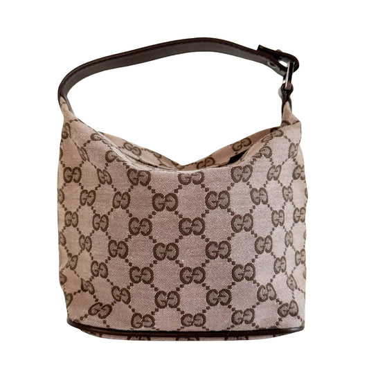 GUCCI GG Canvas Mini Pochette Pouch Bag Brown, in , Sold by HIVE PRELOVED - Handle Bags, ,