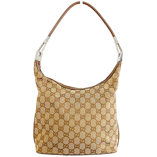 GUCCI GG Canvas Single - Shoulder Bag, Cotton Canvas in Neutral, Sold by HIVE PRELOVED - Shoulder Bags, ,
