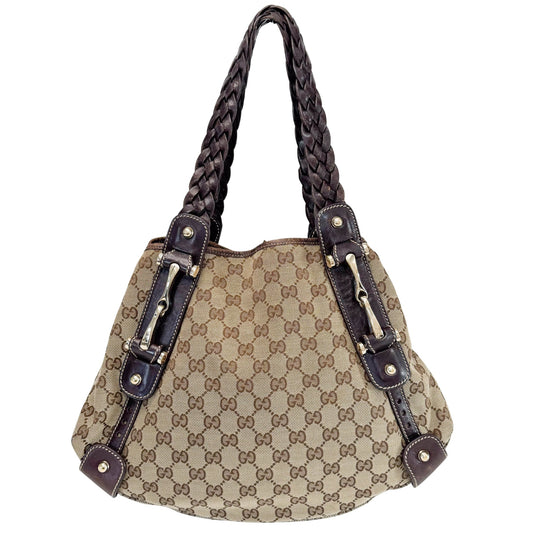 GUCCI GG Canvas/Leather Brown Totes Shoulder Bag, in , Sold by HIVE PRELOVED - Shoulder Bags, ,