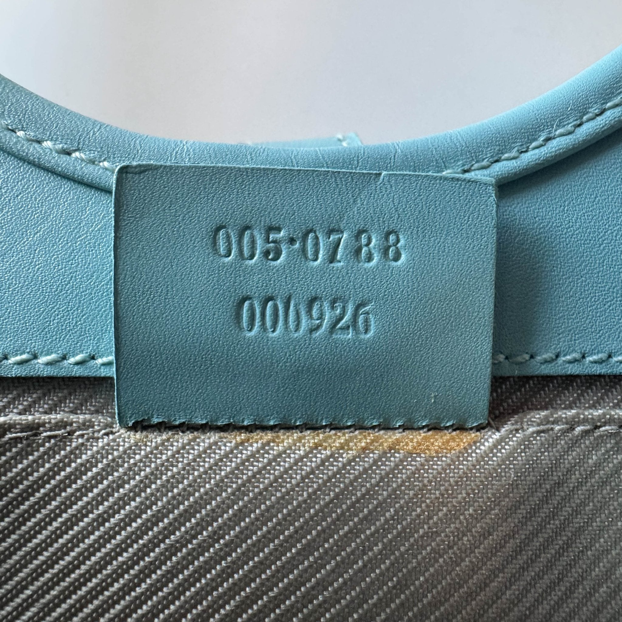 GUCCI GG Leather Light Blue Mini Jackie Handbag, in , Sold by HIVE PRELOVED - Handle Bags, Mini bags,