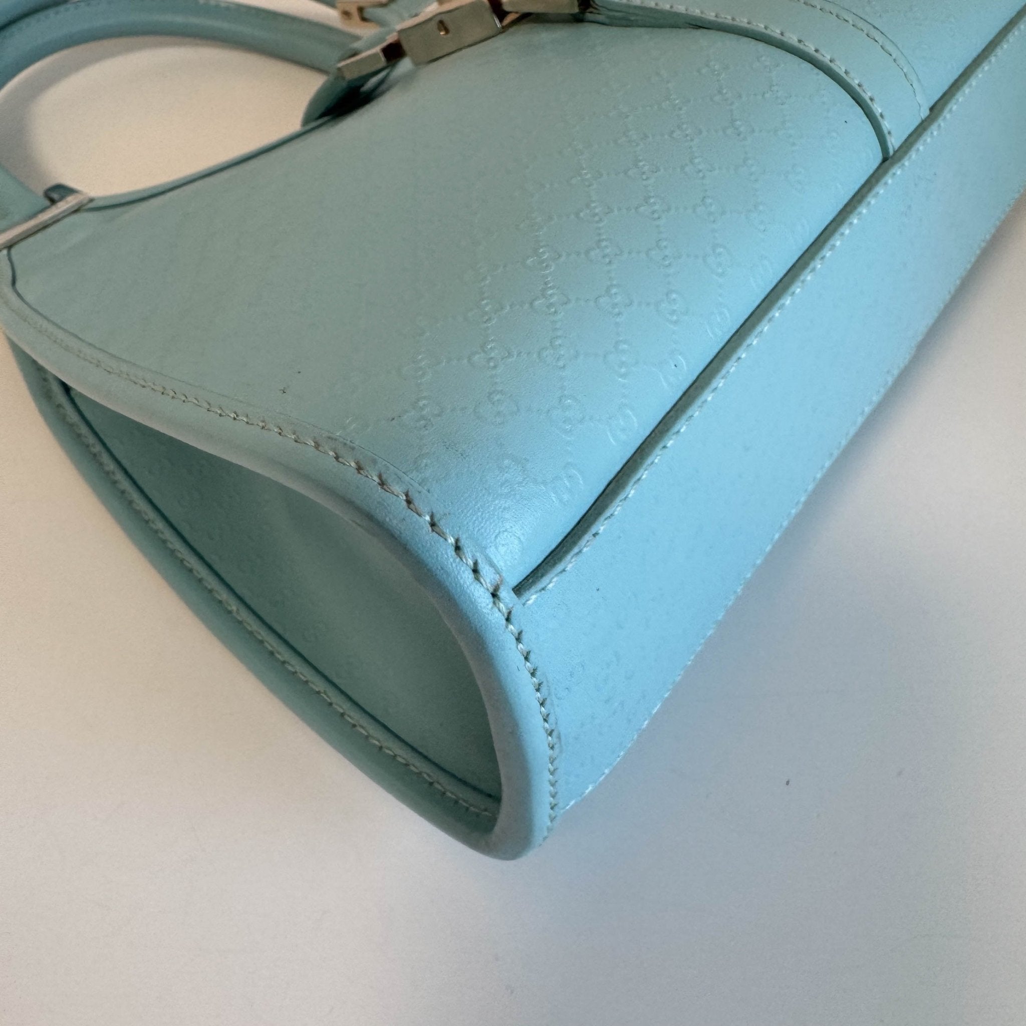 GUCCI GG Leather Light Blue Mini Jackie Handbag, in , Sold by HIVE PRELOVED - Handle Bags, Mini bags,