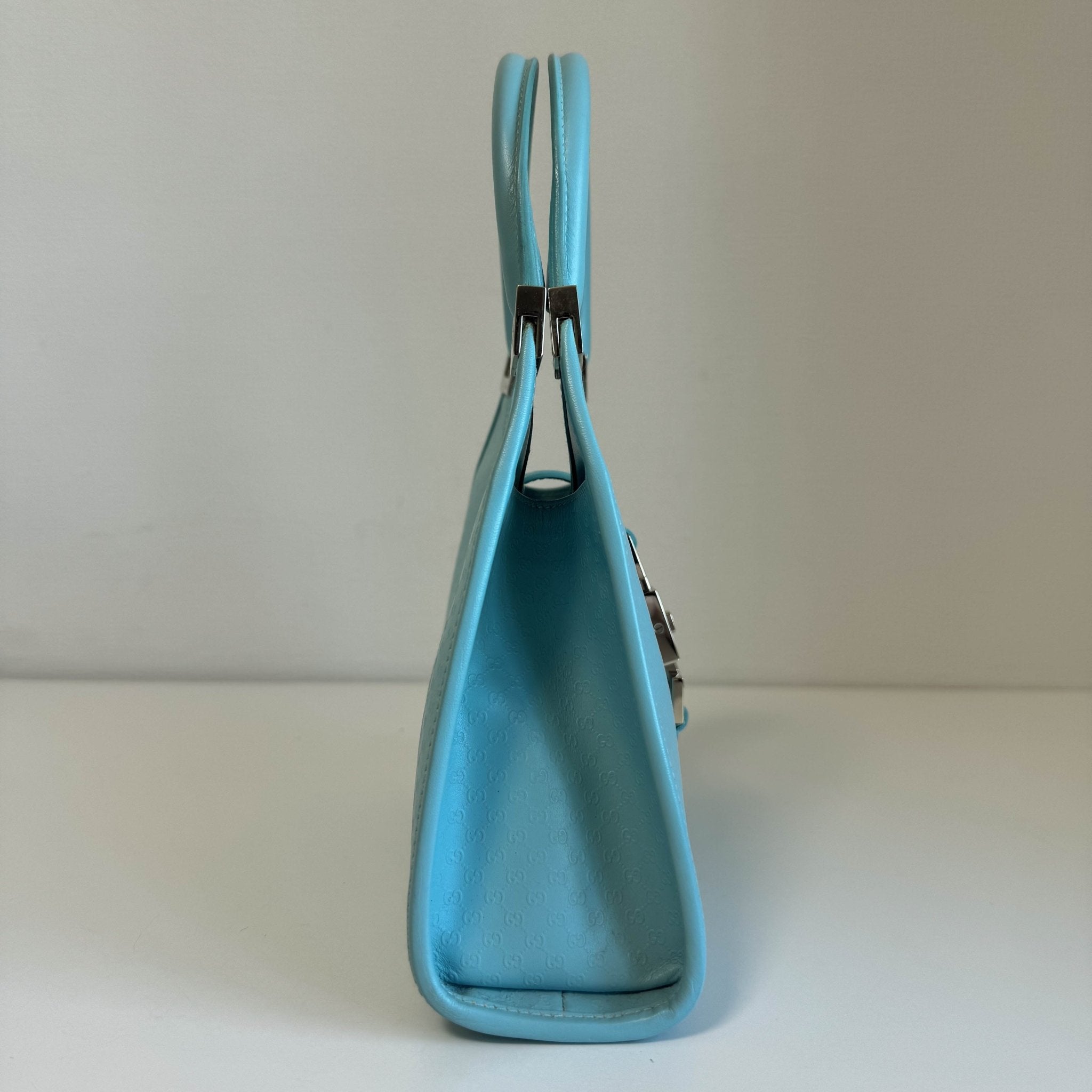 GUCCI GG Leather Light Blue Mini Jackie Handbag, in , Sold by HIVE PRELOVED - Handle Bags, Mini bags,