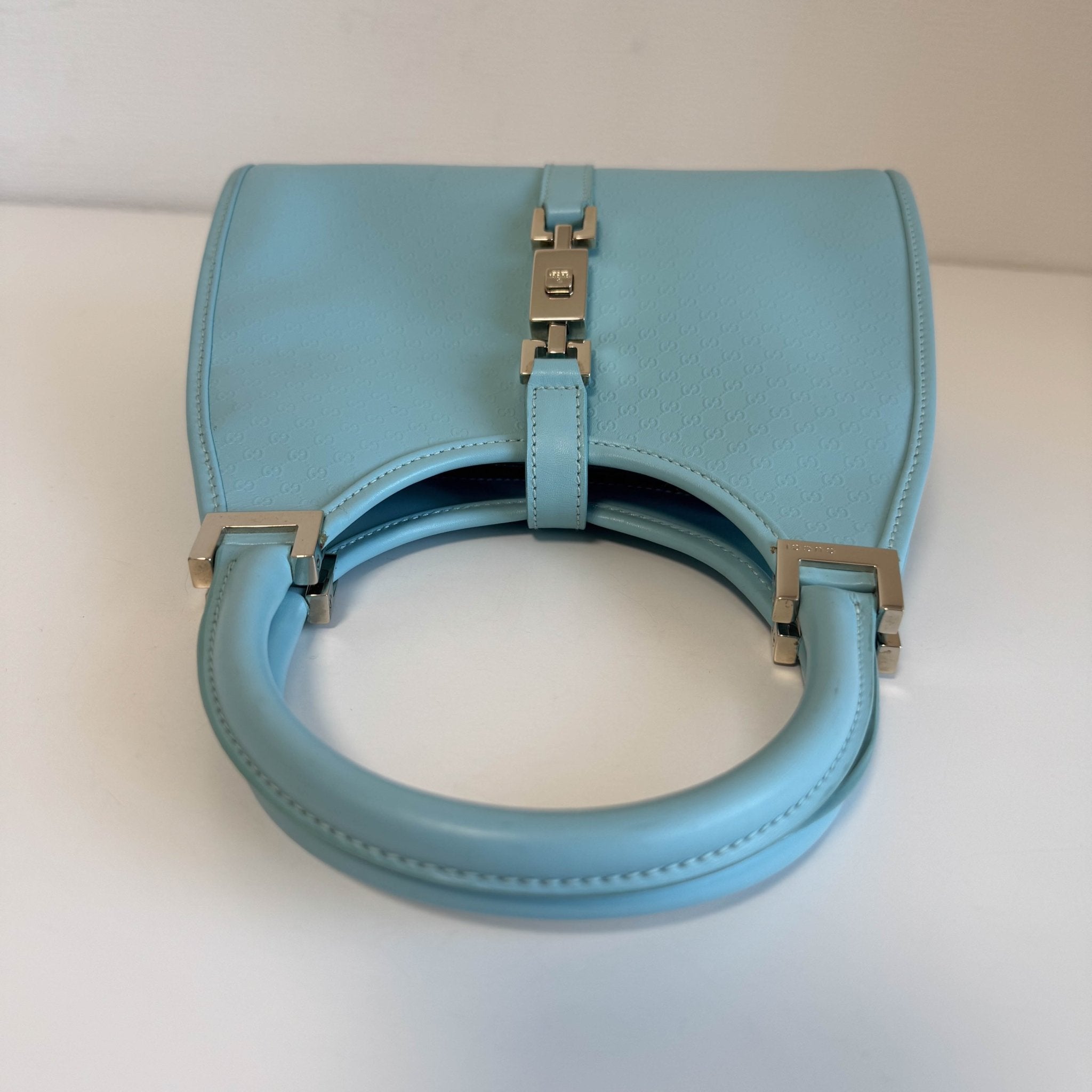 GUCCI GG Leather Light Blue Mini Jackie Handbag, in , Sold by HIVE PRELOVED - Handle Bags, Mini bags,