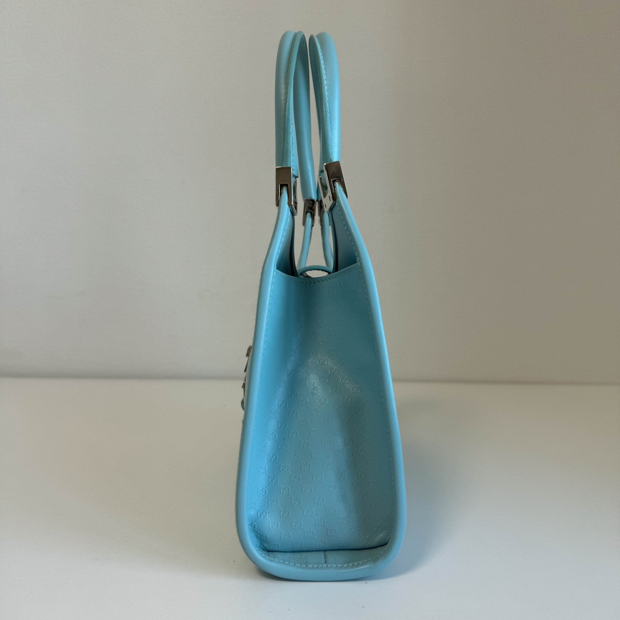 GUCCI GG Leather Light Blue Mini Jackie Handbag, in , Sold by HIVE PRELOVED - Handle Bags, Mini bags,