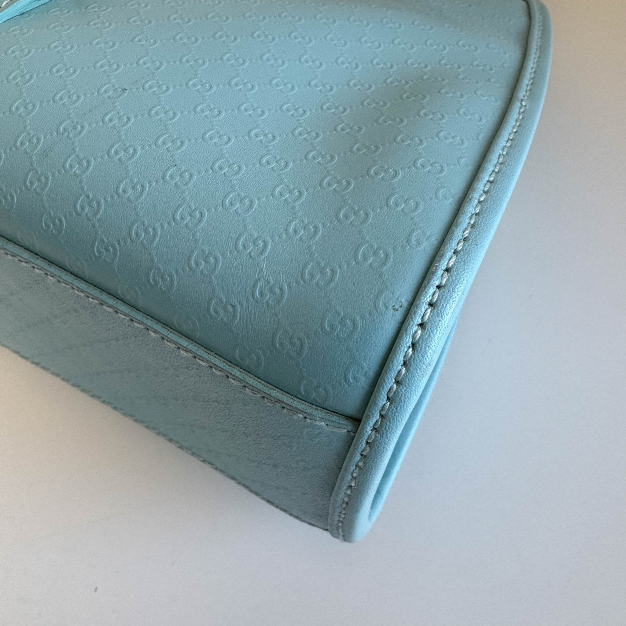 GUCCI GG Leather Light Blue Mini Jackie Handbag, in , Sold by HIVE PRELOVED - Handle Bags, Mini bags,