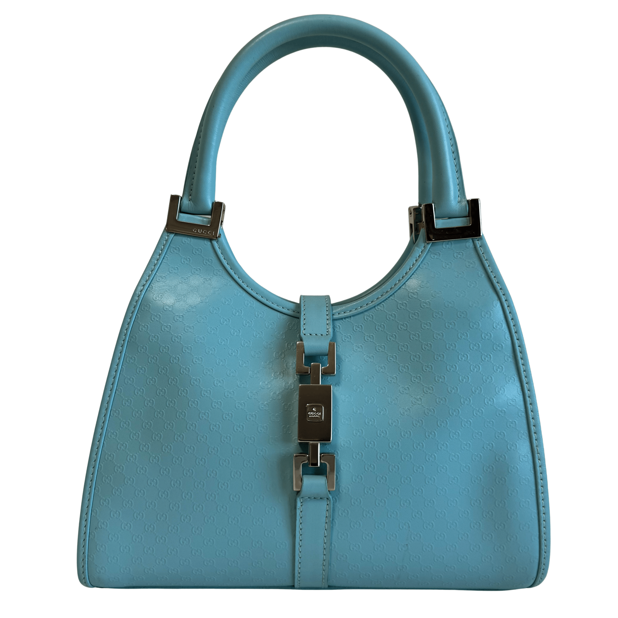 GUCCI GG Leather Light Blue Mini Jackie Handbag, in , Sold by HIVE PRELOVED - Handle Bags, Mini bags,