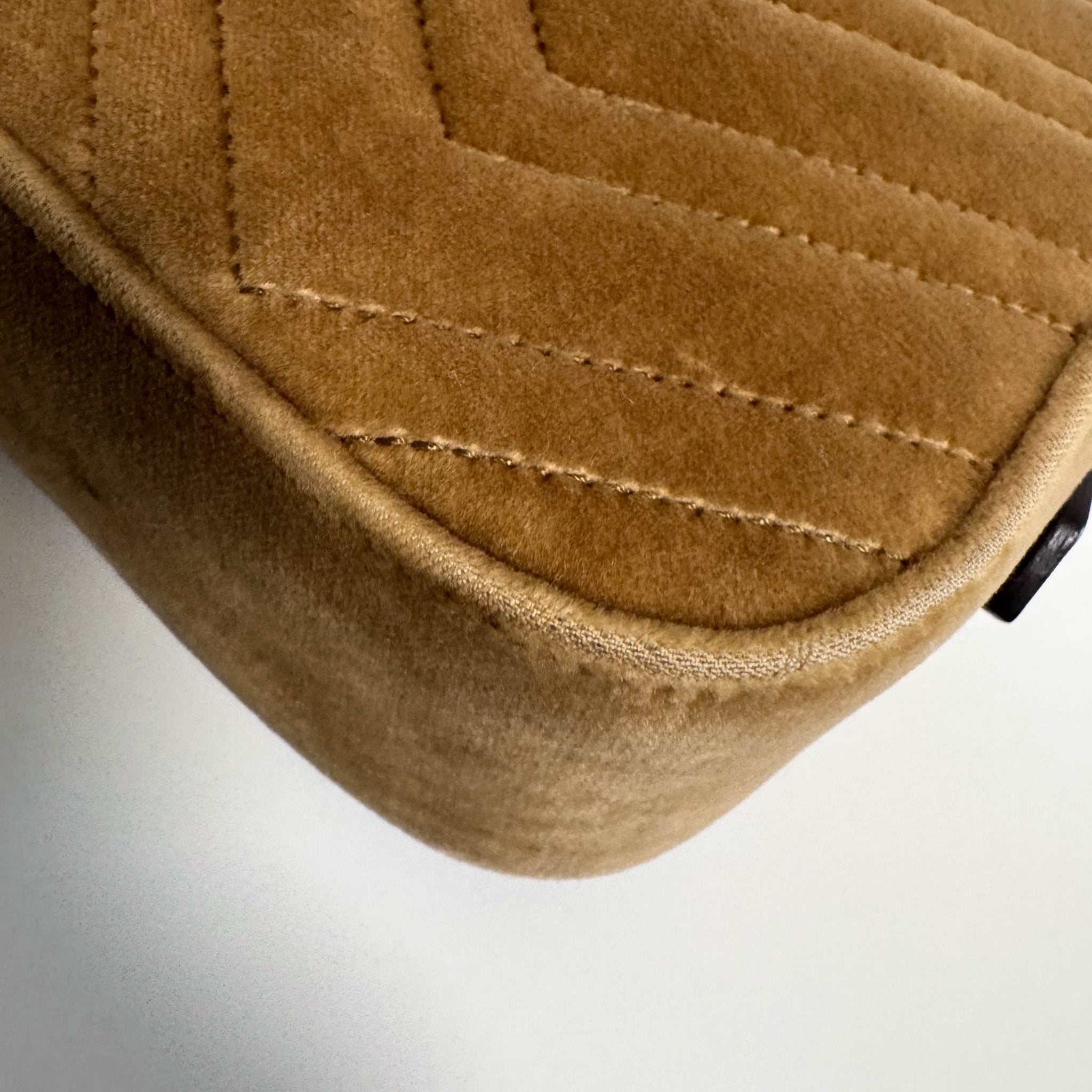 GUCCI GG Marmont Brown Velvet Camera Bag, in , Sold by HIVE PRELOVED - Crossbody bags, ,