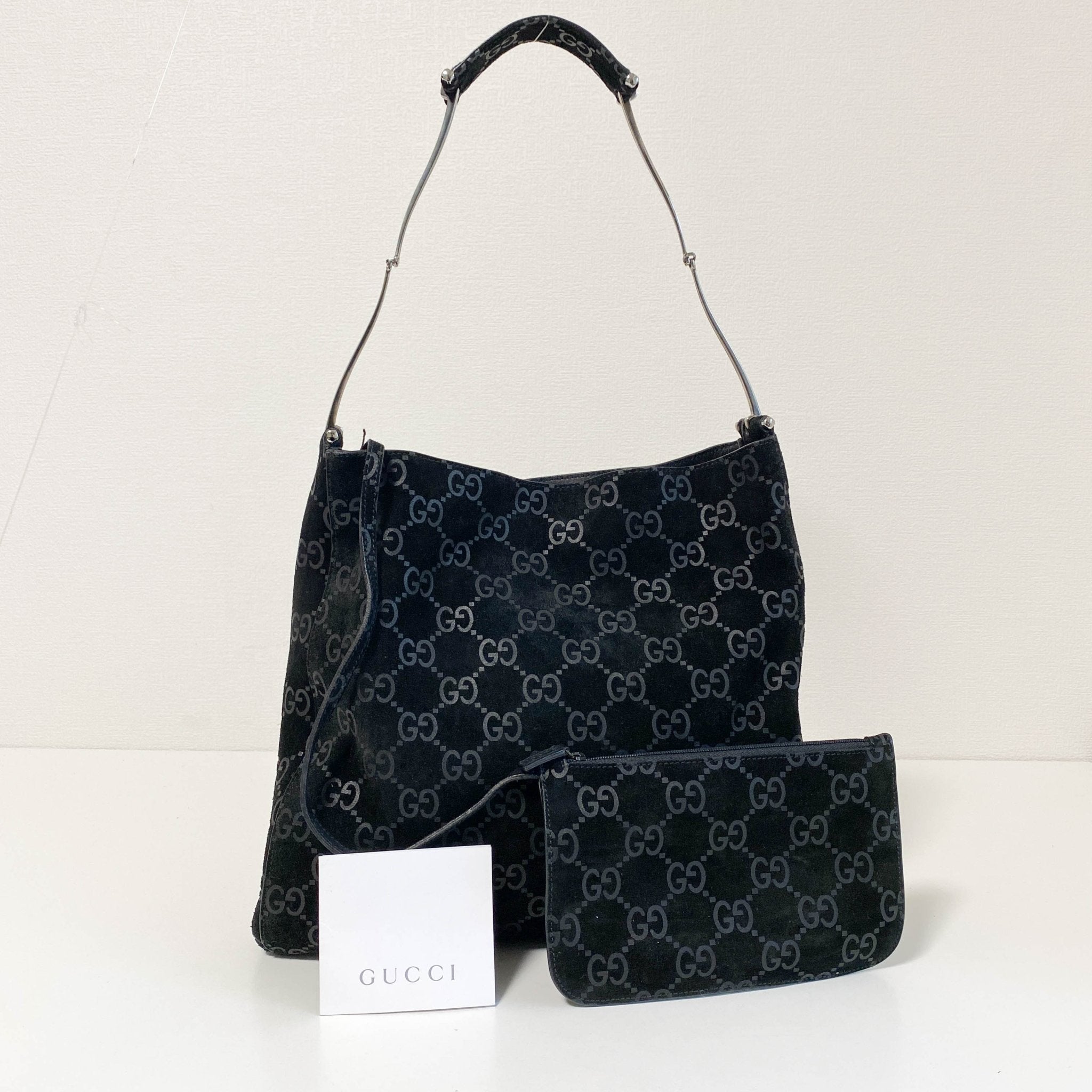 GUCCI GG Suede black Shoulder Bag, in , Sold by HIVE PRELOVED - Shoulder Bags, Totes,