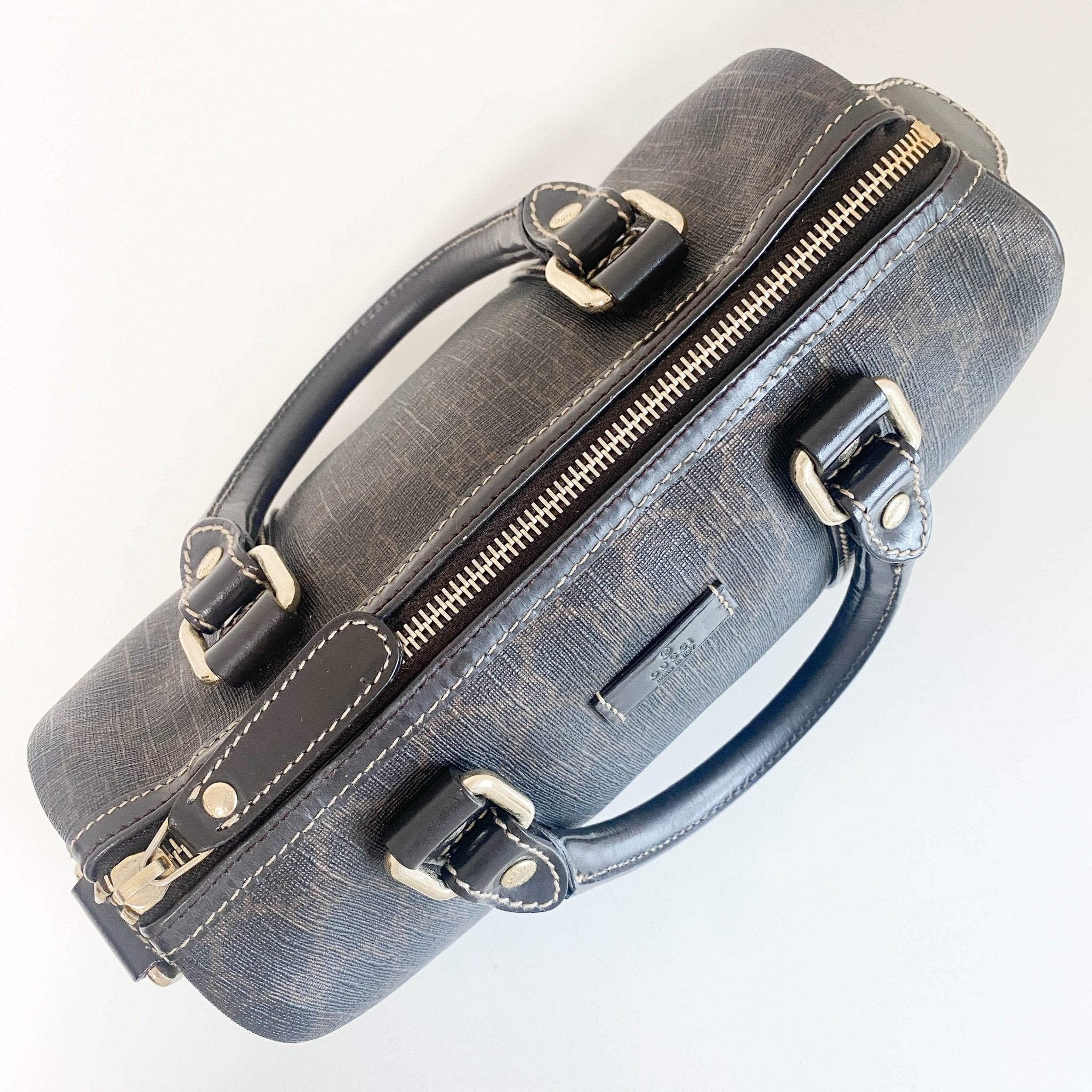 GUCCI GG Supreme Brown Coated Canvas Mini Boston Bag, in , Sold by HIVE PRELOVED - Handle Bags, ,