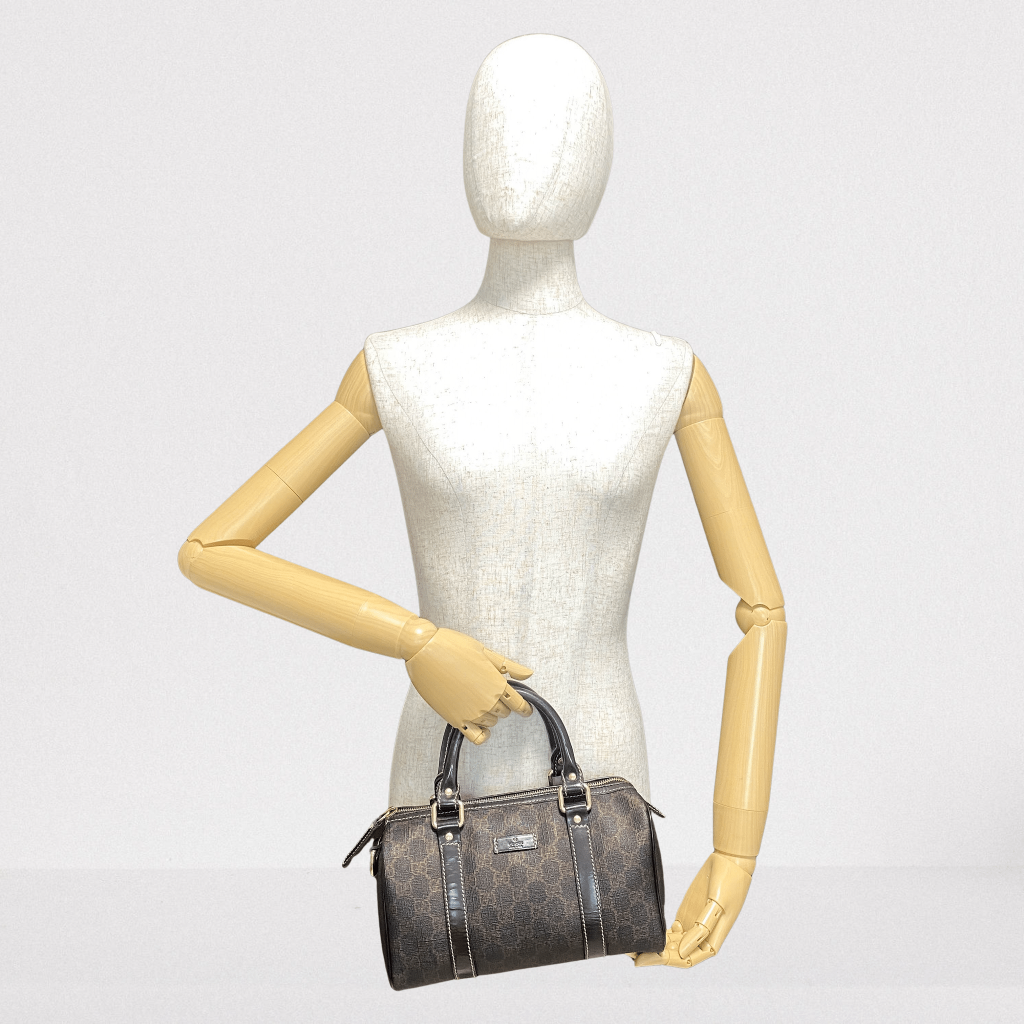 GUCCI GG Supreme Brown Coated Canvas Mini Boston Bag, in , Sold by HIVE PRELOVED - Handle Bags, ,