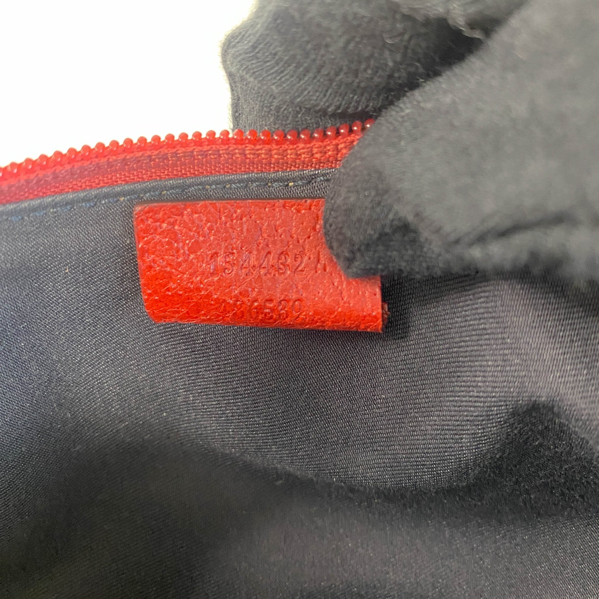 GUCCI Gucci Blue Canvas Red Strap Shoulder Pouch, in , Sold by HIVE PRELOVED - Pouches, ,