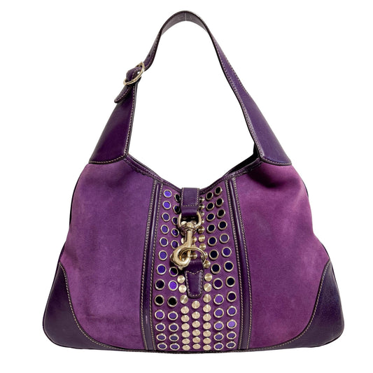 GUCCI Gucci New Jackie Purple Suede Shoulder Bag, in , Sold by HIVE PRELOVED - Shoulder Bags, ,