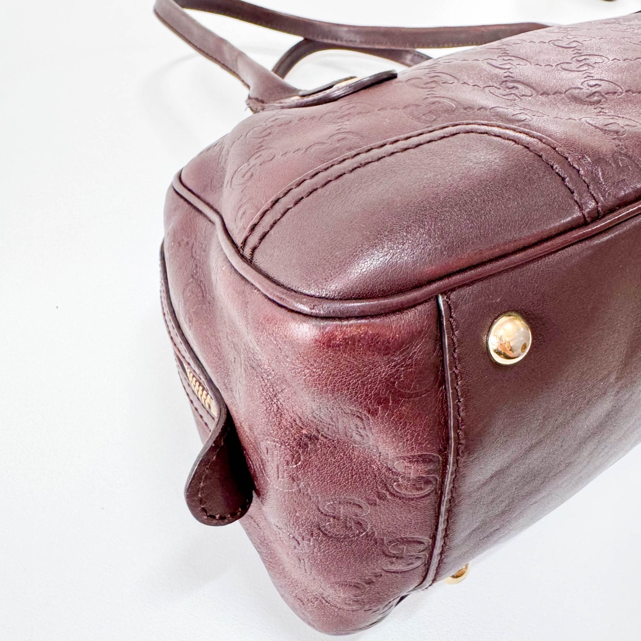 GUCCI Guccisima Brown Leather Shoulder Bag, in , Sold by HIVE PRELOVED - Shoulder Bags, ,