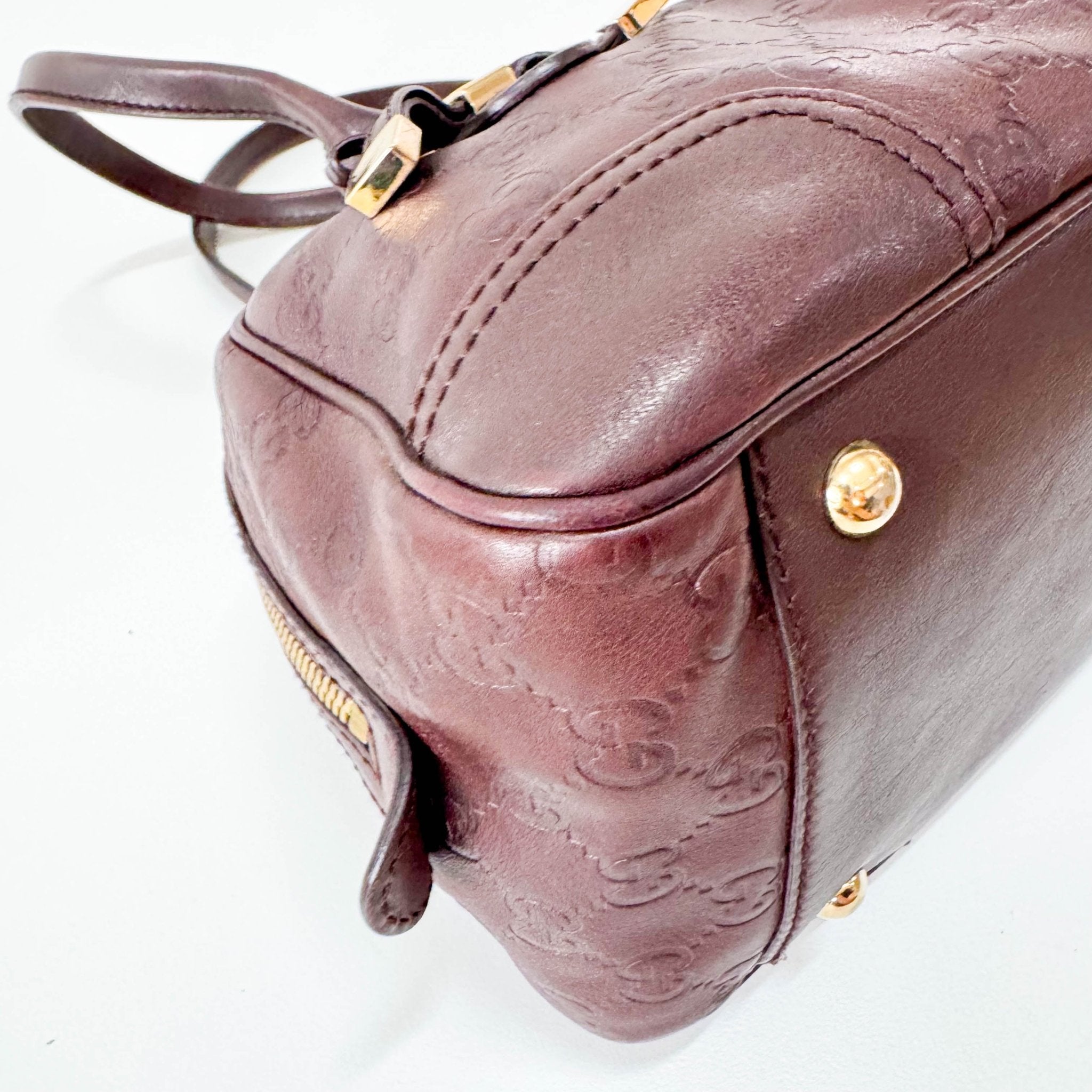 GUCCI Guccisima Brown Leather Shoulder Bag, in , Sold by HIVE PRELOVED - Shoulder Bags, ,