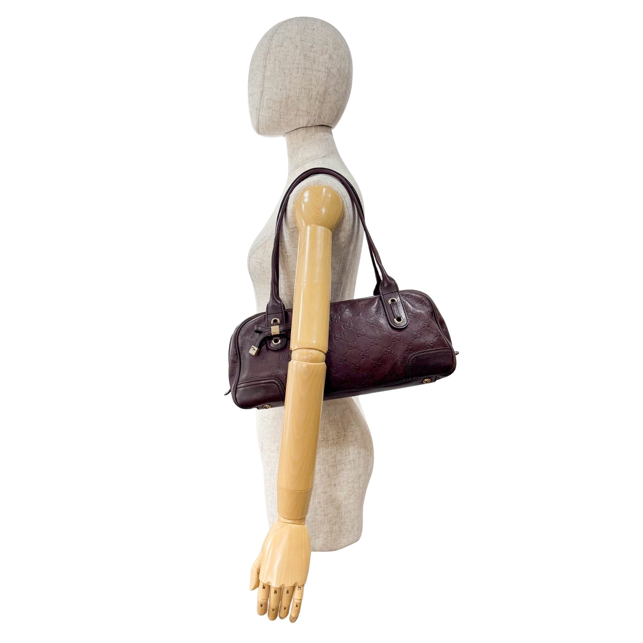 GUCCI Guccisima Brown Leather Shoulder Bag, in , Sold by HIVE PRELOVED - Shoulder Bags, ,