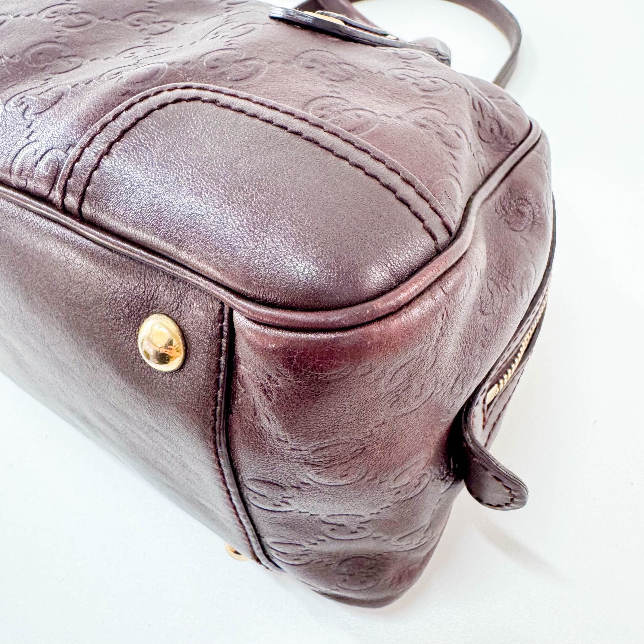 GUCCI Guccisima Brown Leather Shoulder Bag, in , Sold by HIVE PRELOVED - Shoulder Bags, ,