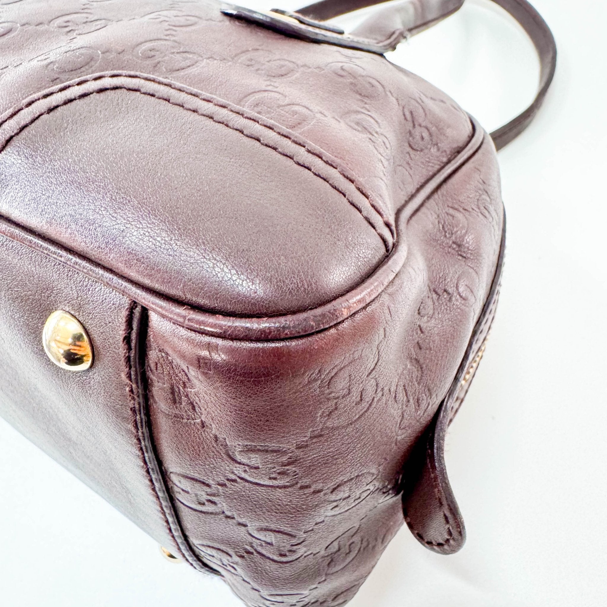 GUCCI Guccisima Brown Leather Shoulder Bag, in , Sold by HIVE PRELOVED - Shoulder Bags, ,