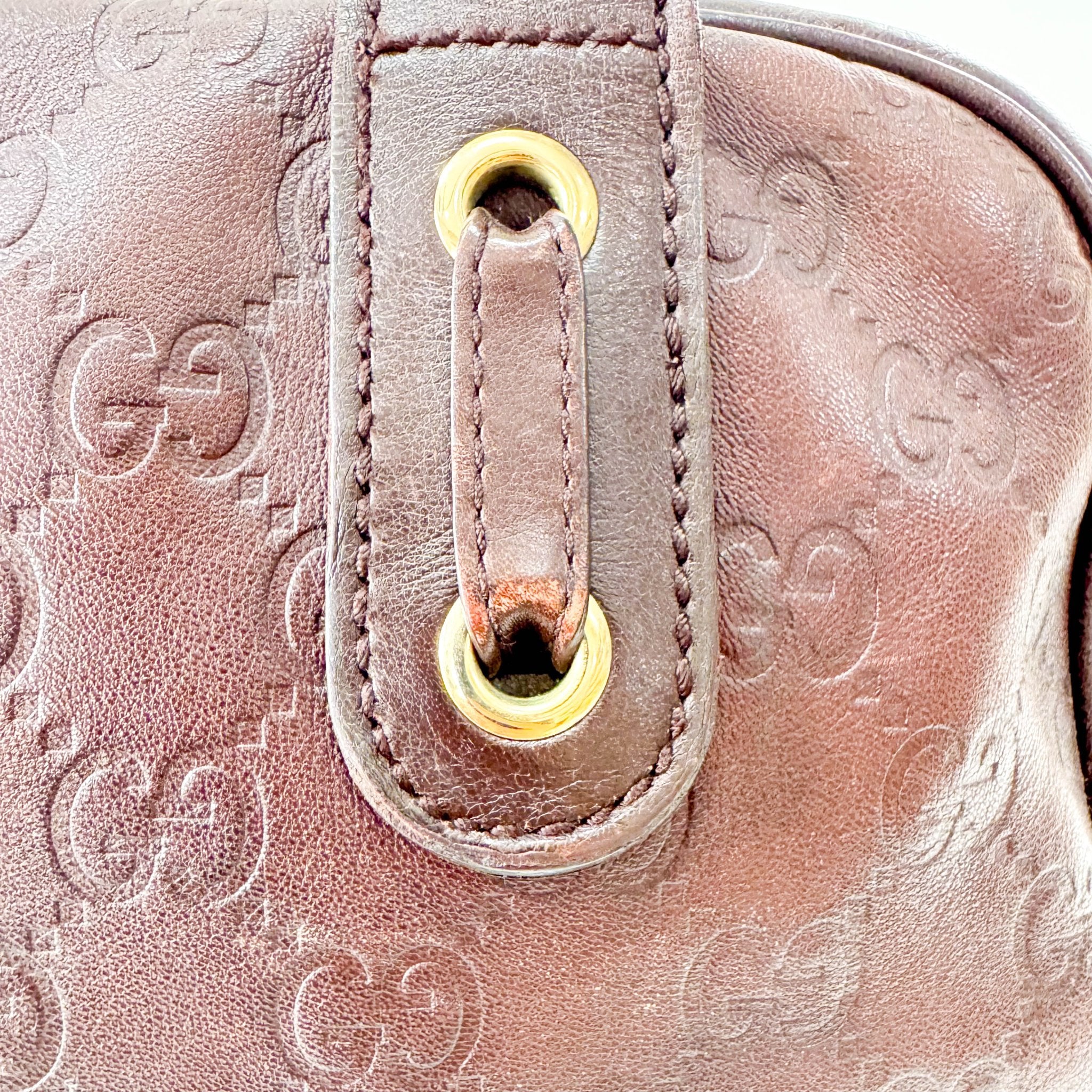 GUCCI Guccisima Brown Leather Shoulder Bag, in , Sold by HIVE PRELOVED - Shoulder Bags, ,