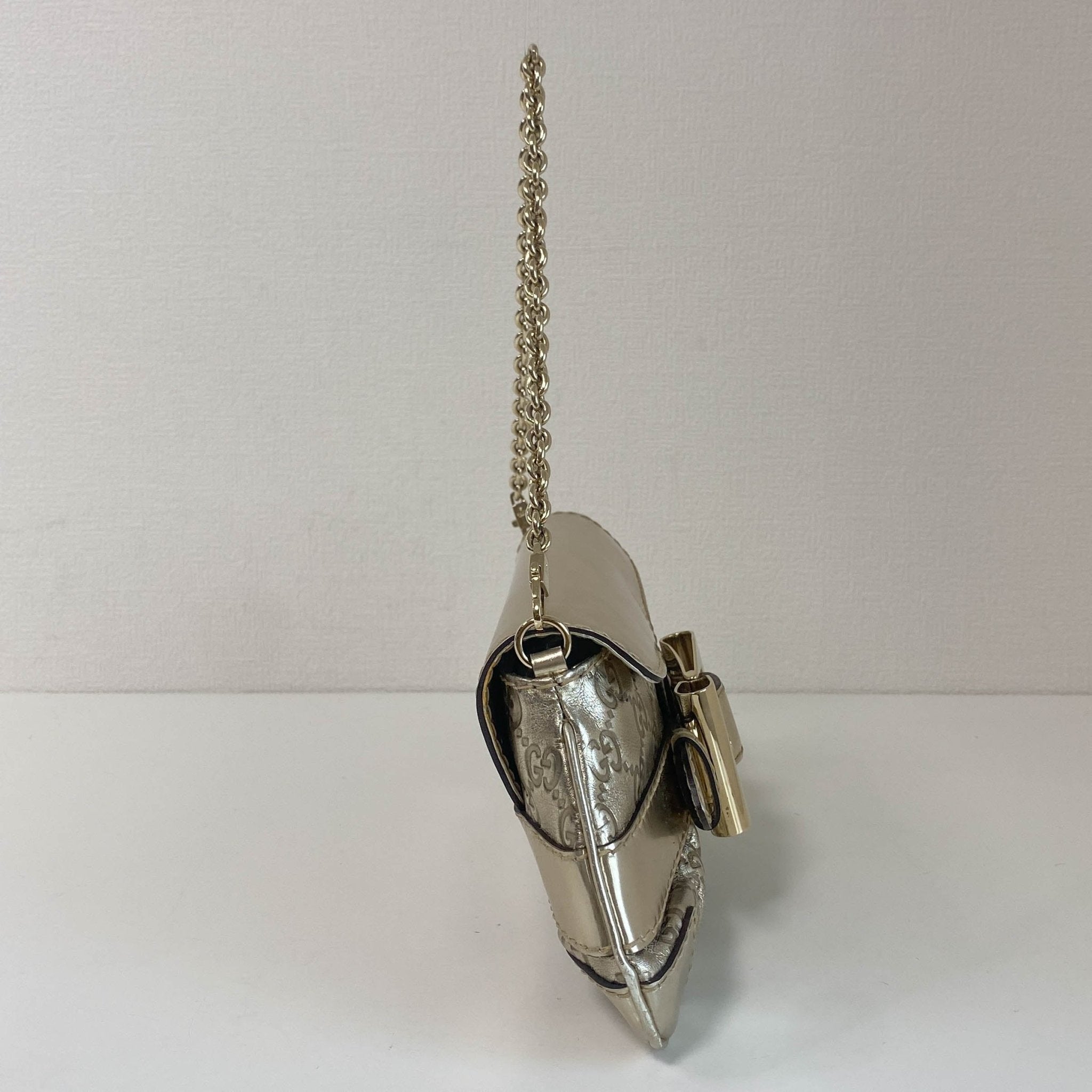 GUCCI Guccisima Gold Leather Chain Shoulder Bag, in , Sold by HIVE PRELOVED - Shoulder Bags, ,