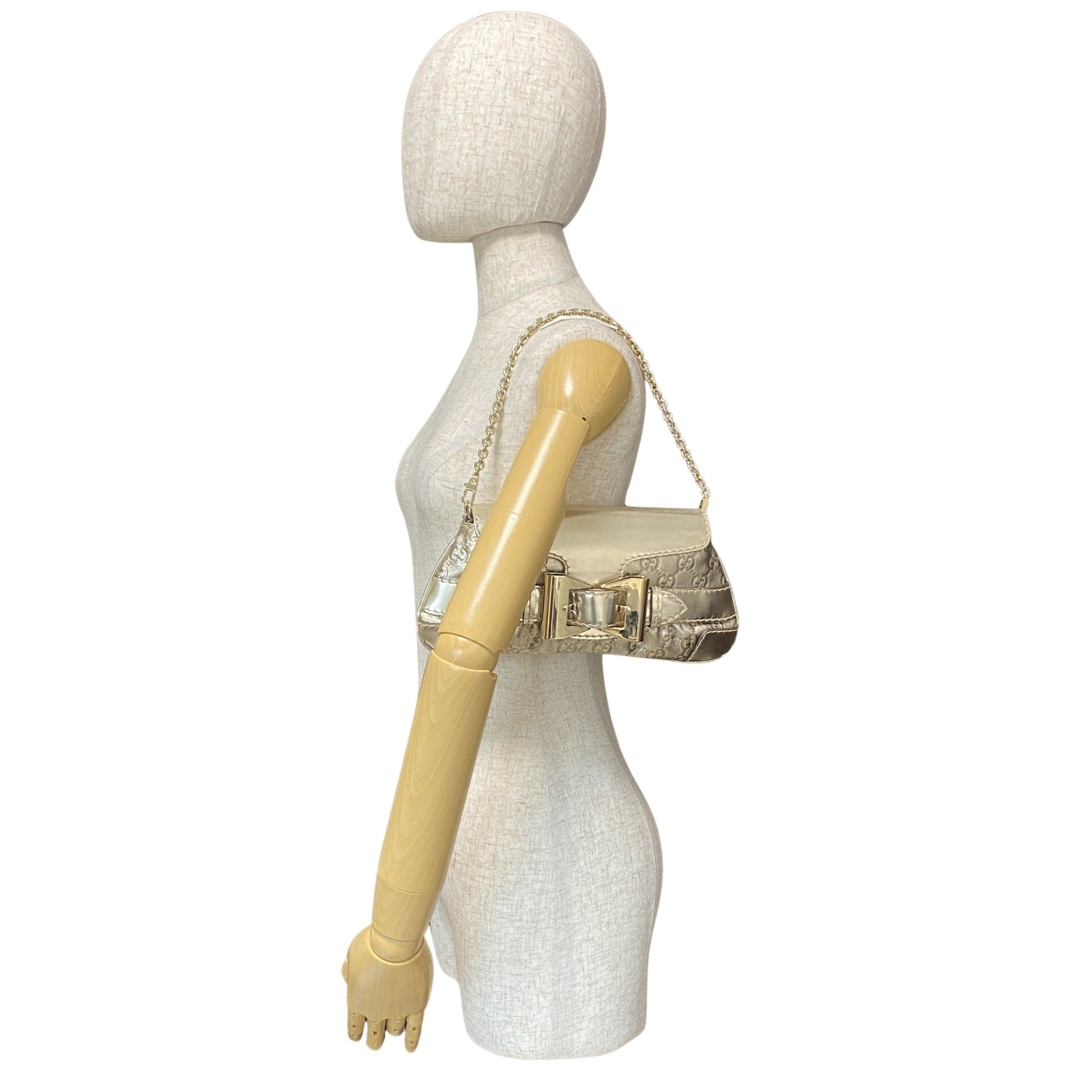 GUCCI Guccisima Gold Leather Chain Shoulder Bag, in , Sold by HIVE PRELOVED - Shoulder Bags, ,