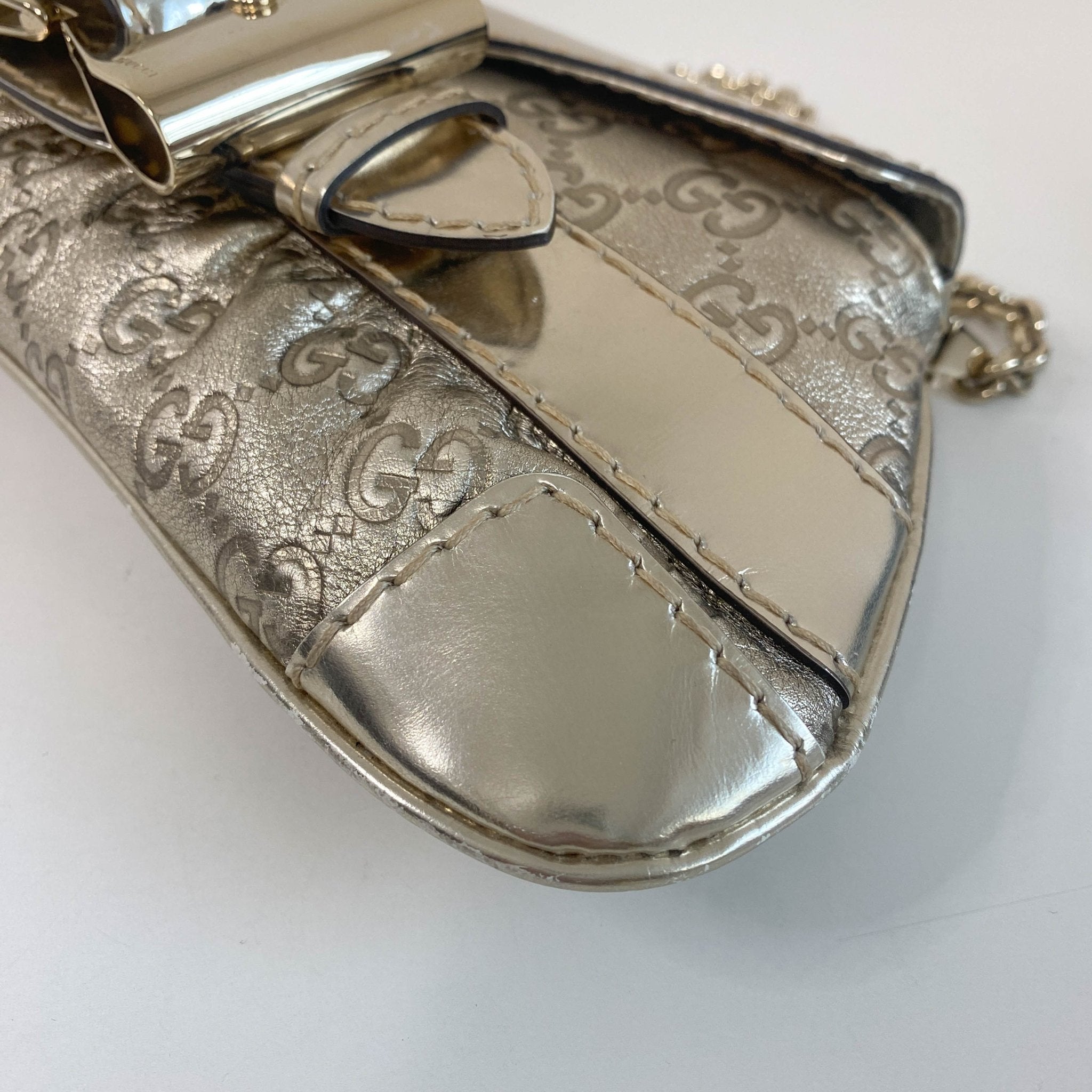 GUCCI Guccisima Gold Leather Chain Shoulder Bag, in , Sold by HIVE PRELOVED - Shoulder Bags, ,