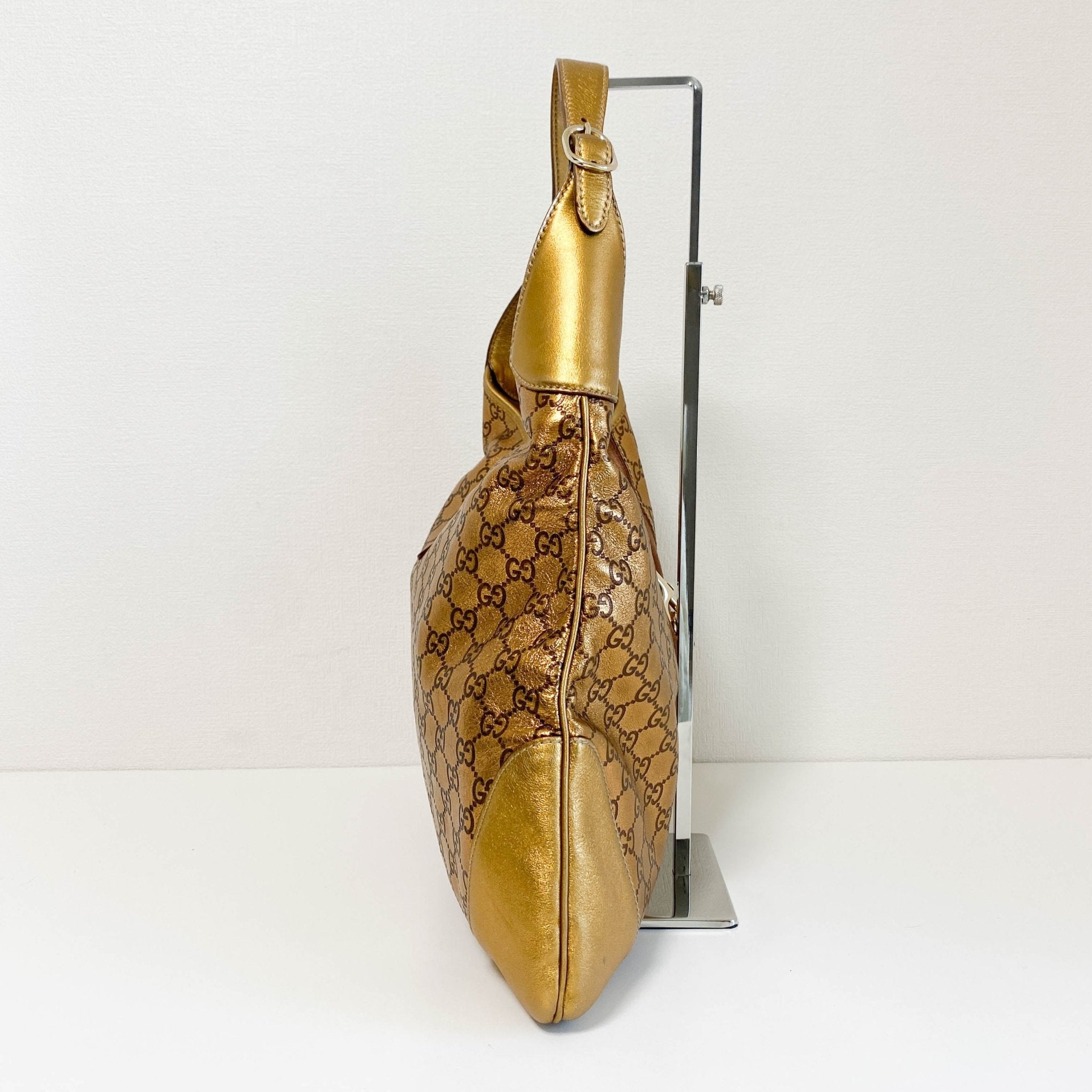 GUCCI Guccissima Gold Leather Jackie Shoulder Bag Gold Hardware, in , Sold by HIVE PRELOVED - Shoulder Bags, ,