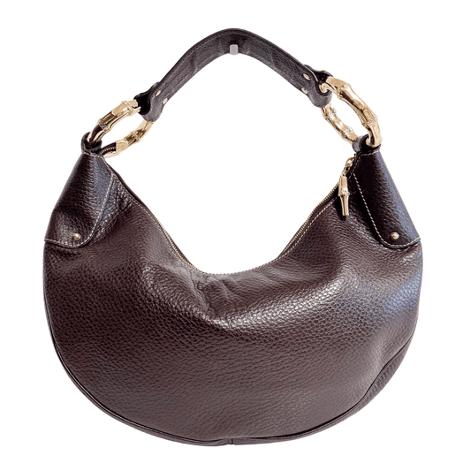 GUCCI Hobo Brown Leather Shoulder Bag, in , Sold by HIVE PRELOVED - Shoulder Bags, ,