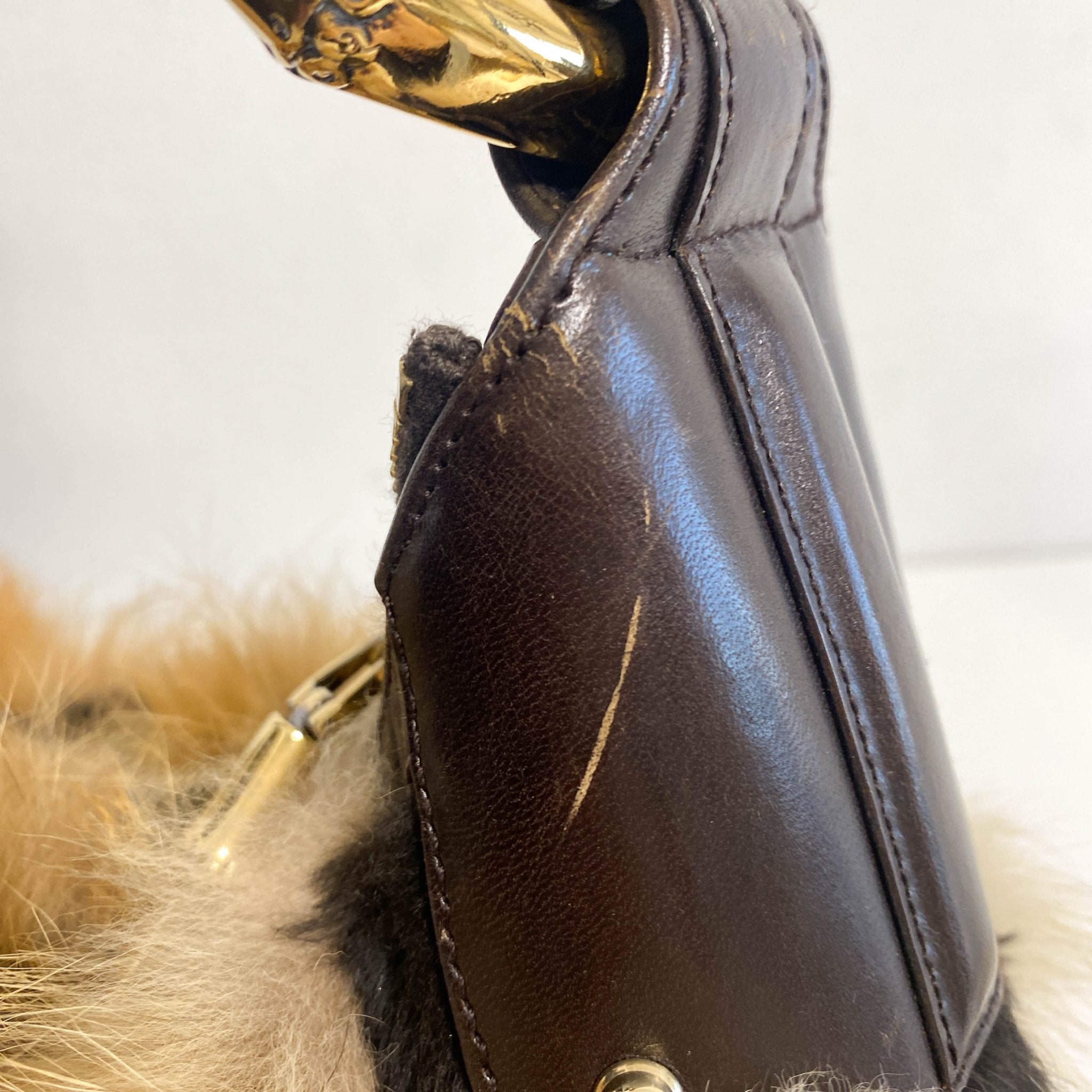 GUCCI Hobo Fur Brown Bamboo Ring Shoulder Bag, in , Sold by HIVE PRELOVED - Shoulder Bags, ,