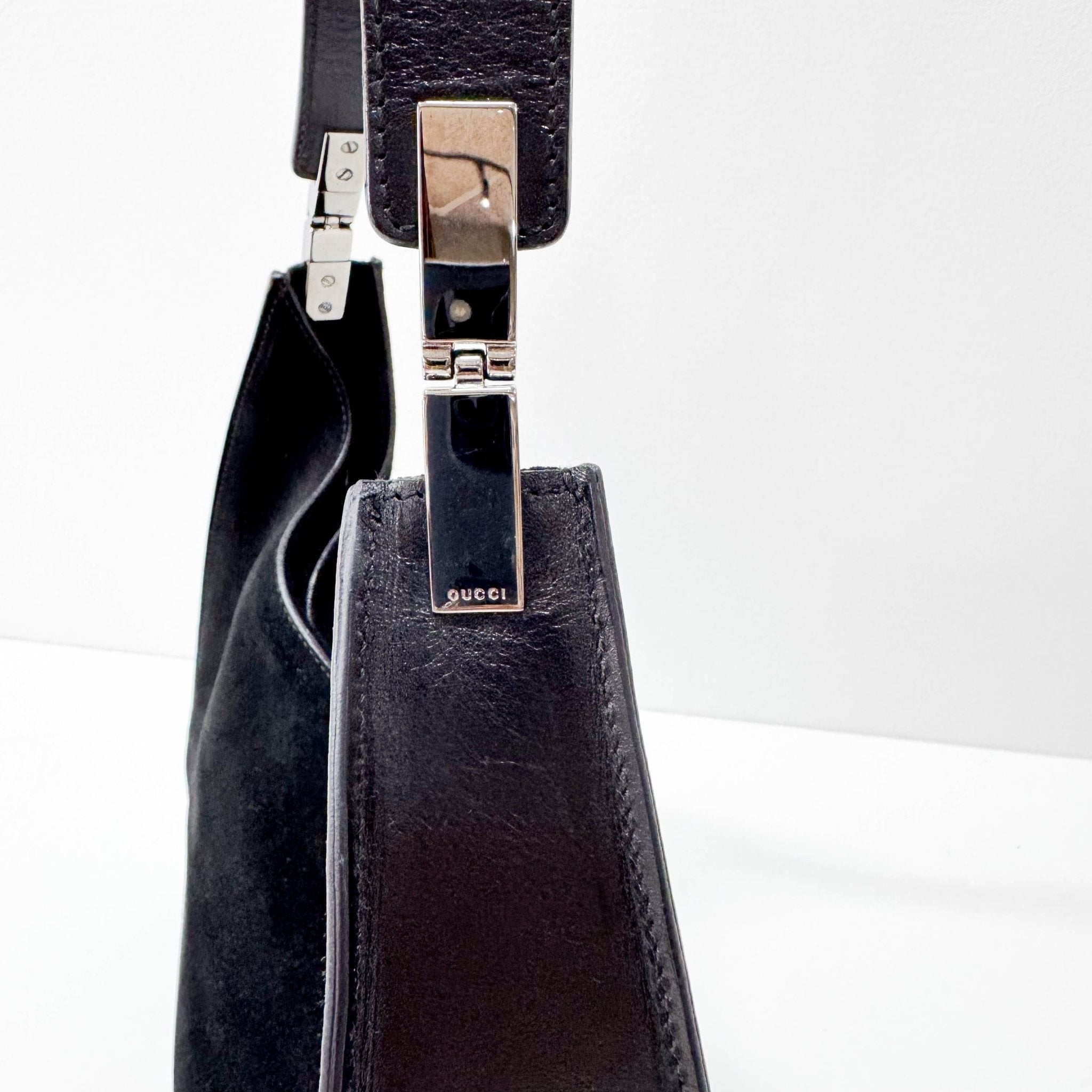 GUCCI Hobo Suede Black Shoulder Bag, in , Sold by HIVE PRELOVED - Shoulder Bags, ,