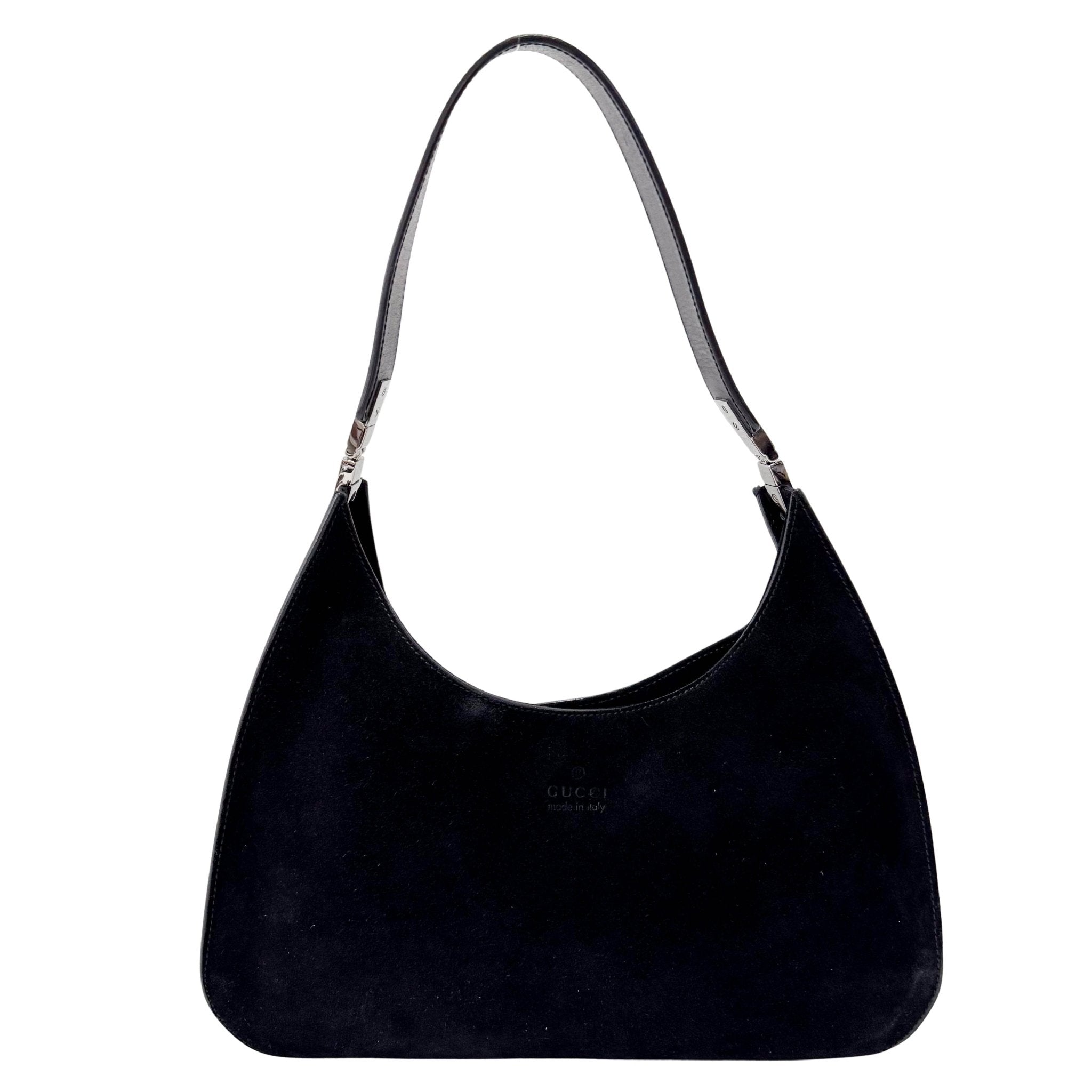 GUCCI Hobo Suede Black Shoulder Bag, in , Sold by HIVE PRELOVED - Shoulder Bags, ,