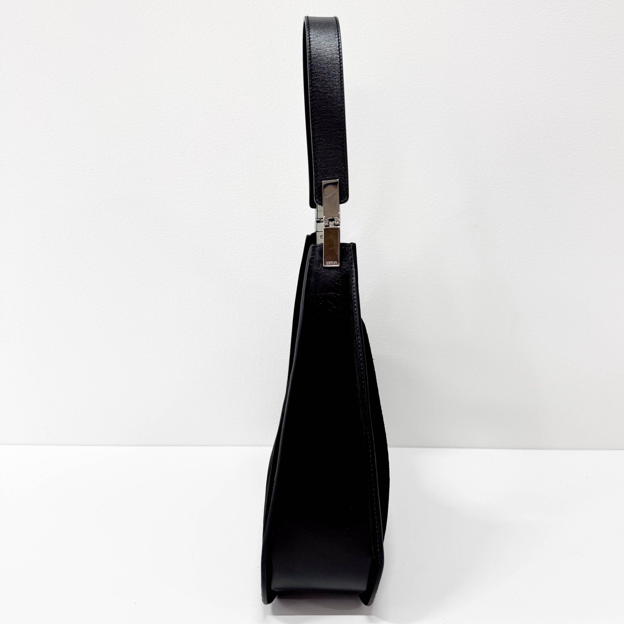 GUCCI Hobo Suede Black Shoulder Bag, in , Sold by HIVE PRELOVED - Shoulder Bags, ,