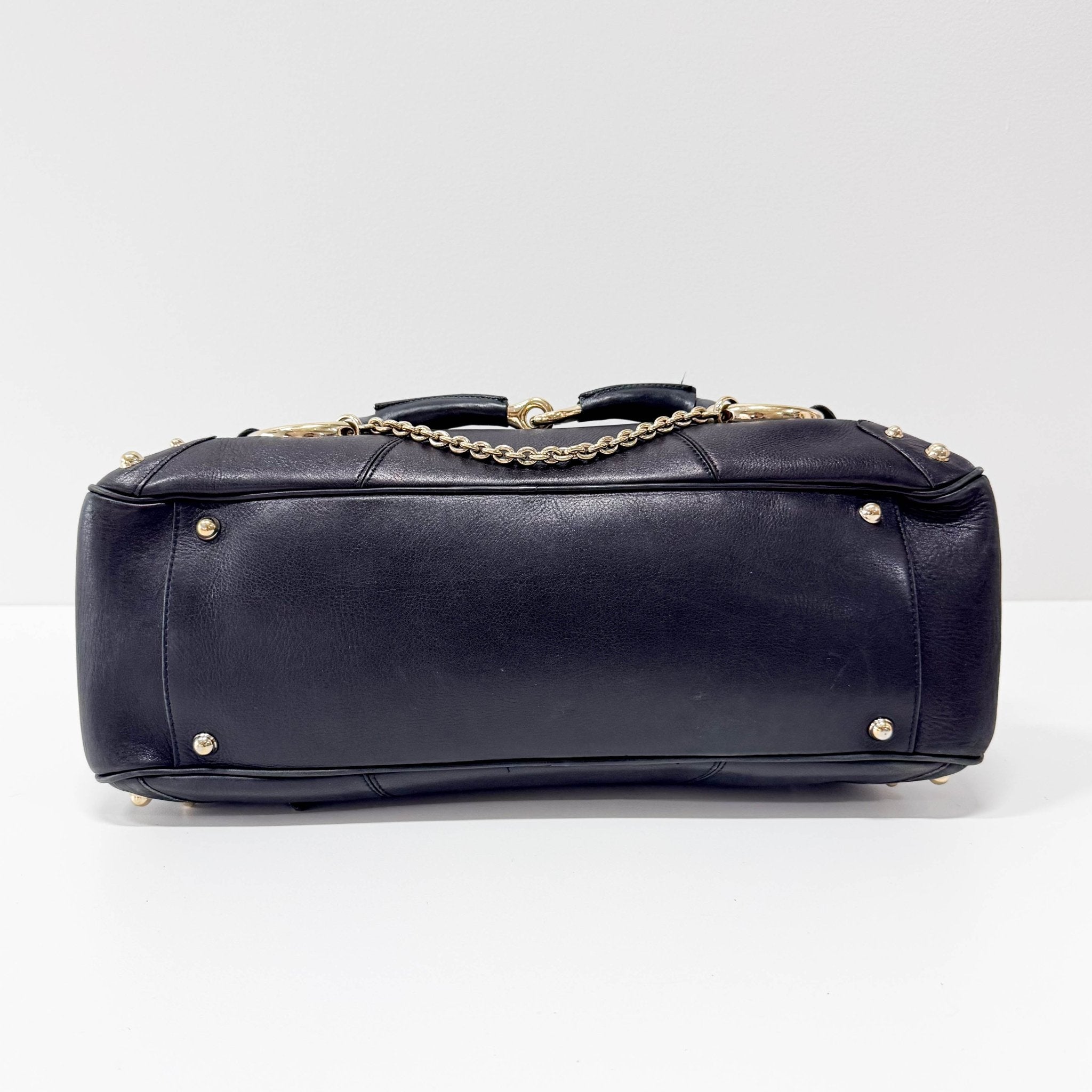 GUCCI Horsebit Black Leather & Chain Detail Shoulder Bag, in , Sold by HIVE PRELOVED - Shoulder Bags, ,