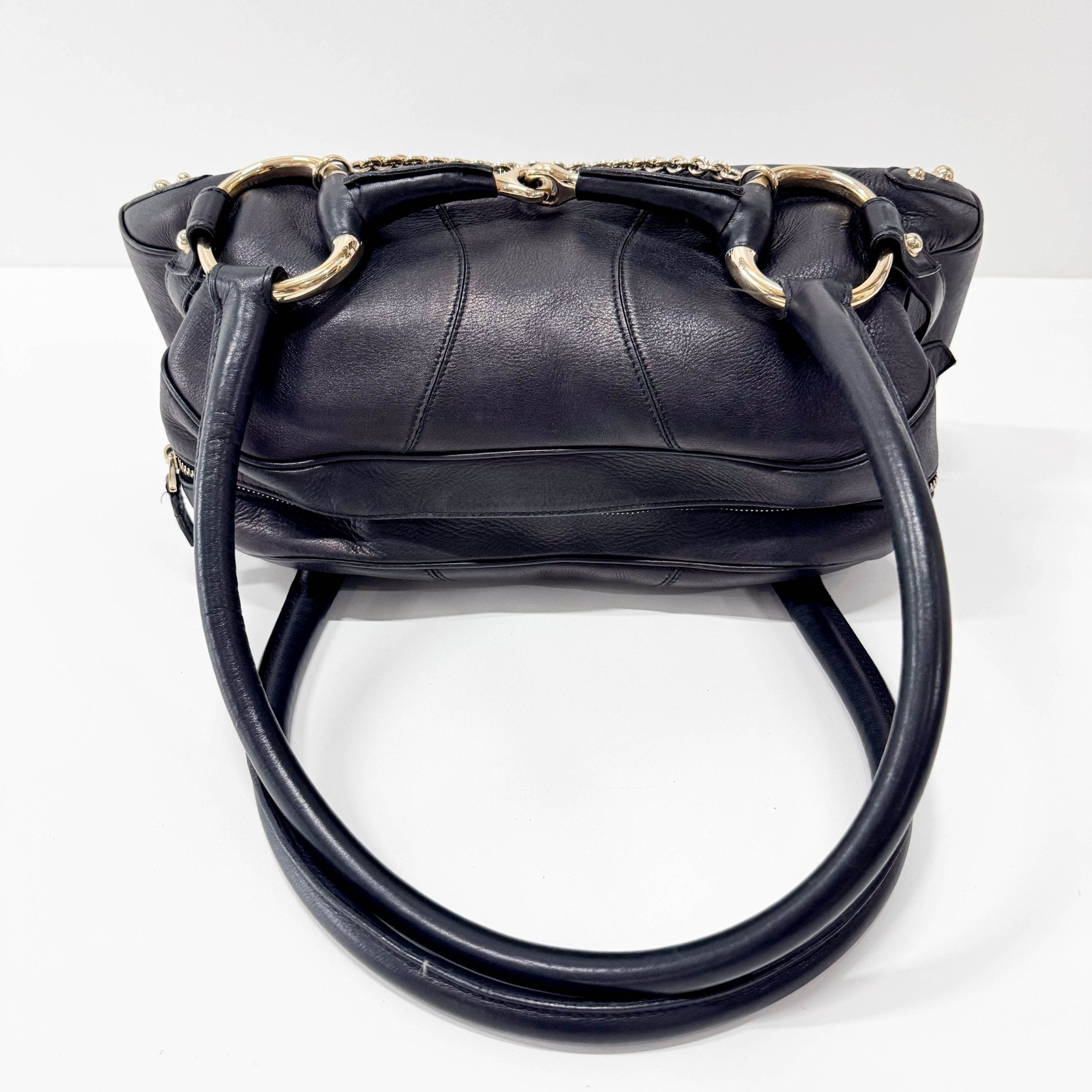 GUCCI Horsebit Black Leather & Chain Detail Shoulder Bag, in , Sold by HIVE PRELOVED - Shoulder Bags, ,