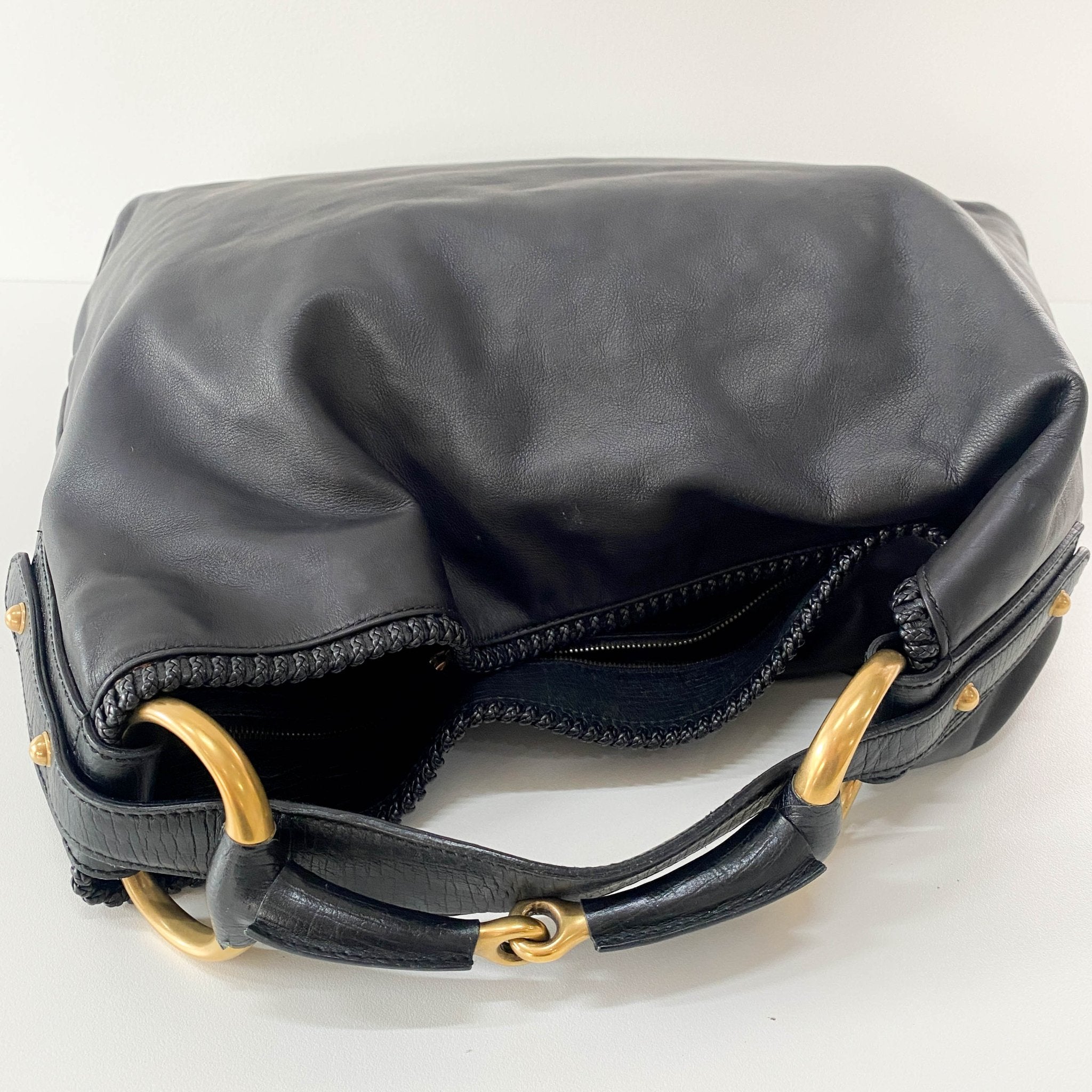 GUCCI Horsebit Black Leather Hobo Shoulder Bag, in , Sold by HIVE PRELOVED - Shoulder Bags, ,
