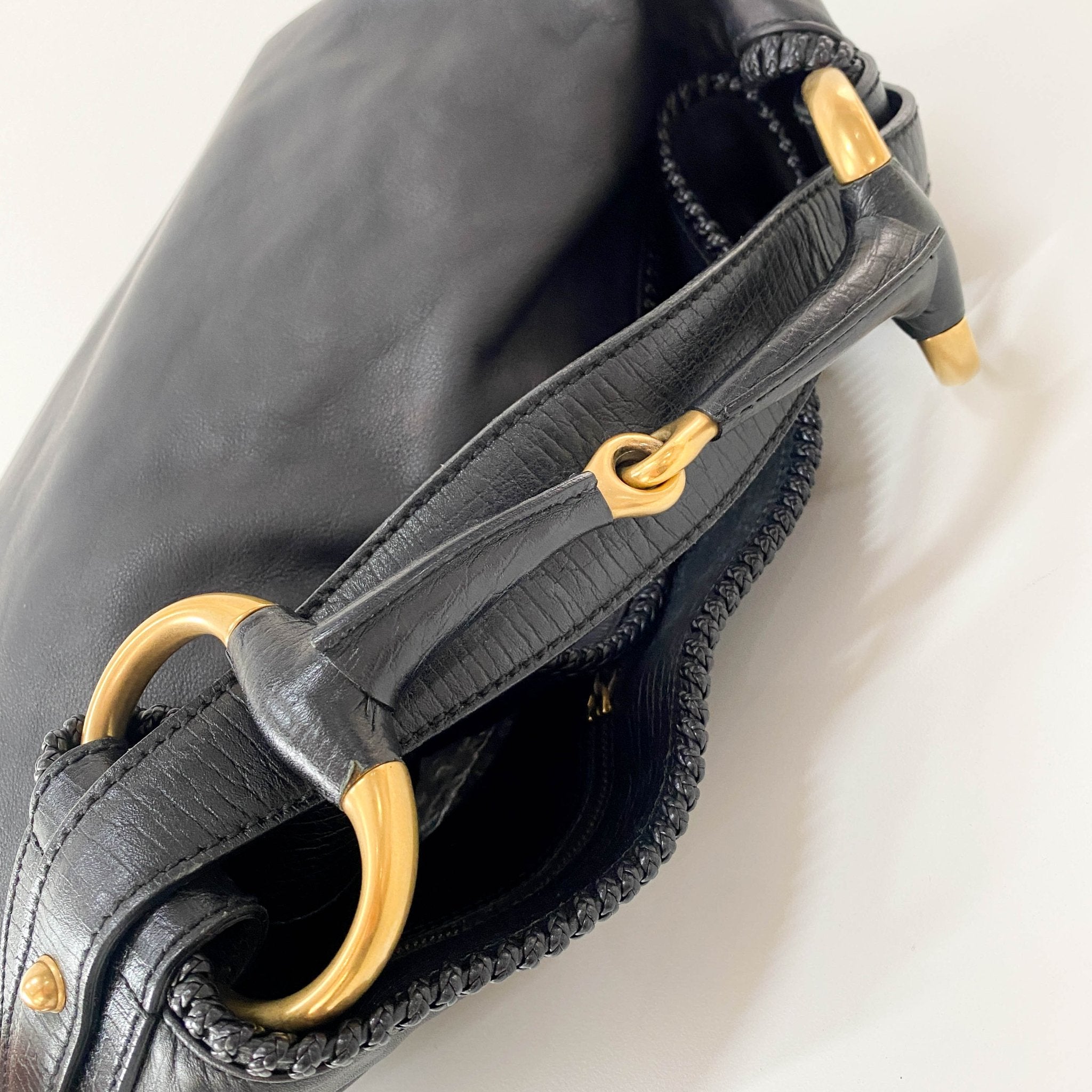 GUCCI Horsebit Black Leather Hobo Shoulder Bag, in , Sold by HIVE PRELOVED - Shoulder Bags, ,