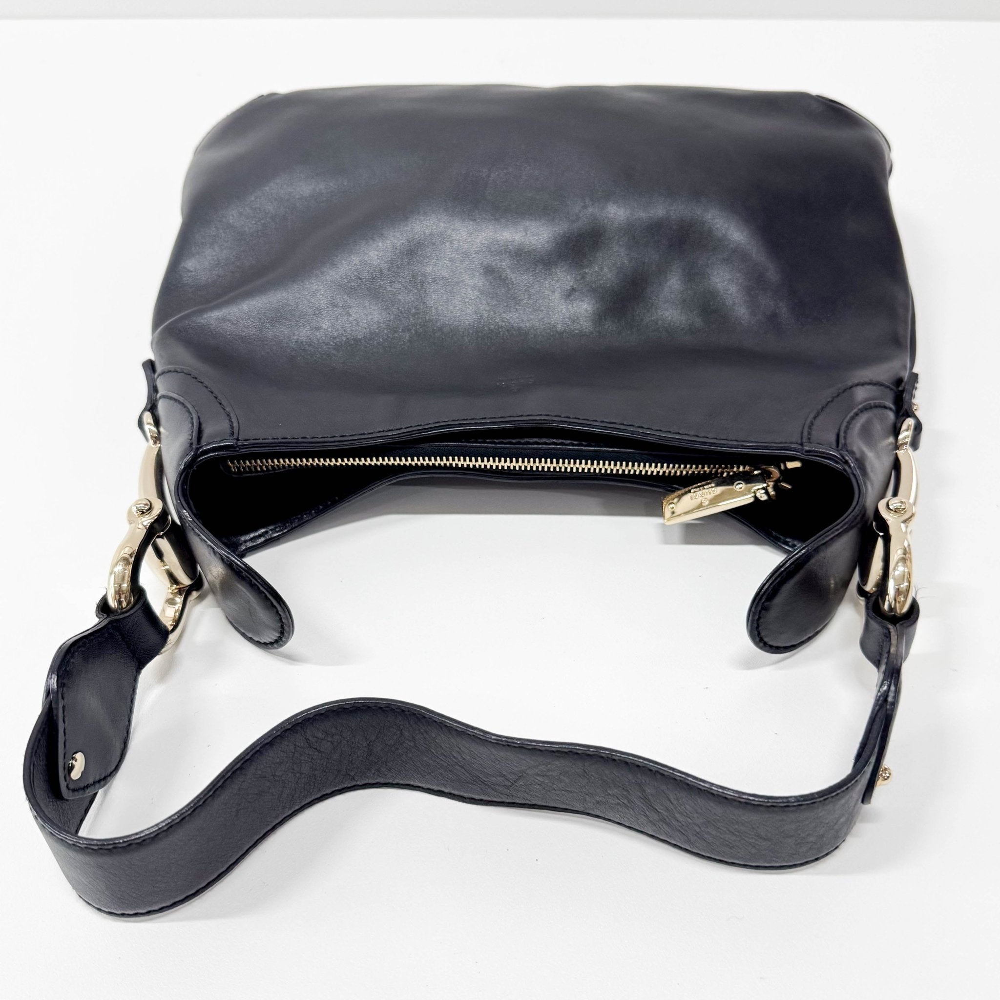 GUCCI Horsebit Black Leather Hobo Shoulder Bag, in , Sold by HIVE PRELOVED - Shoulder Bags, ,